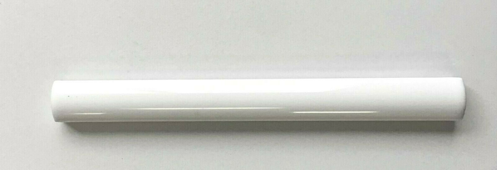 5 7/8″ X 5/8″ White Ceramic Glossy Pencil Molding Trim Piece (Sold per piece)