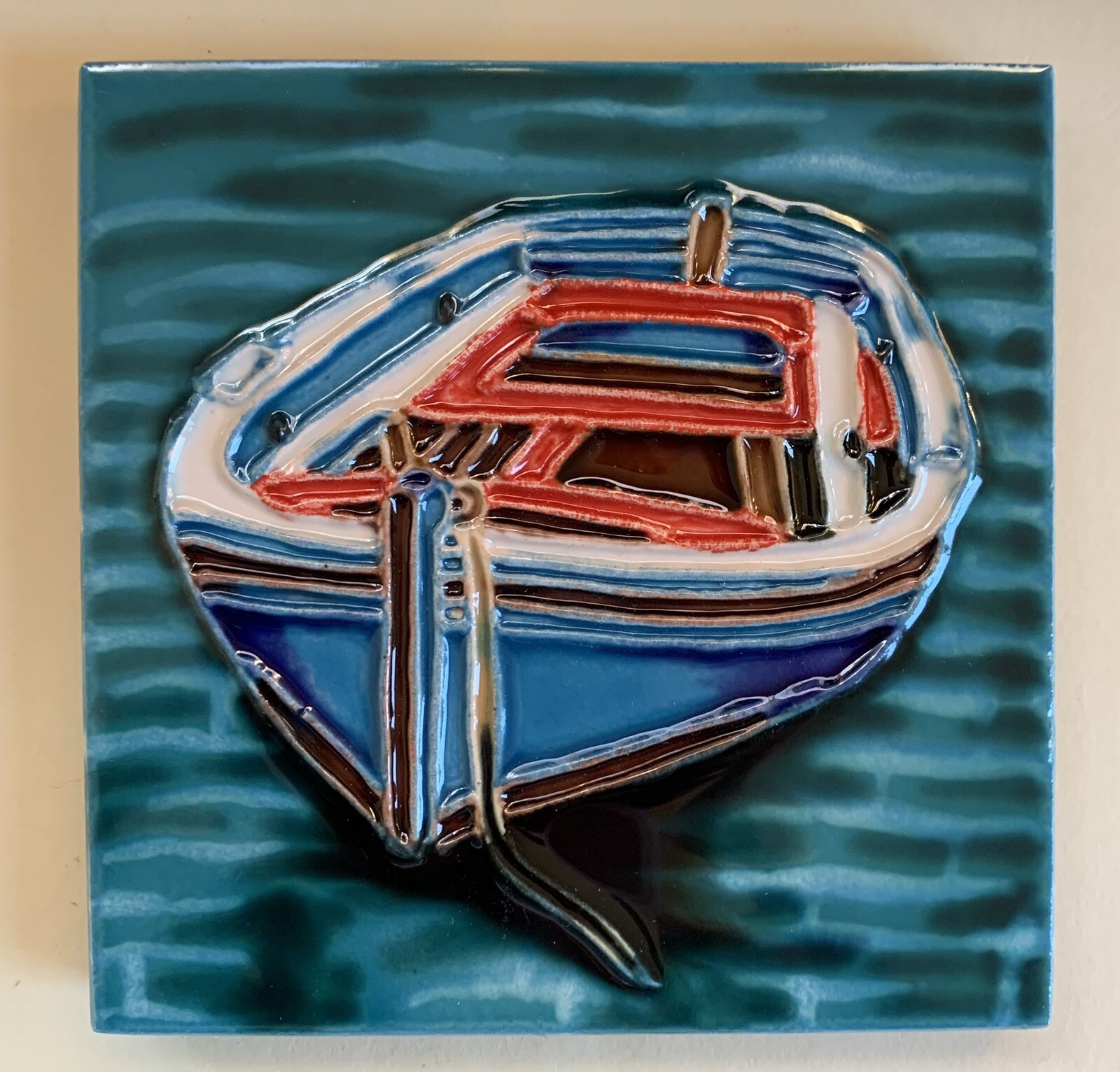 Boat Dingy Backsplash 4×4 Decorative Ceramic Wall Art Tile New Gift