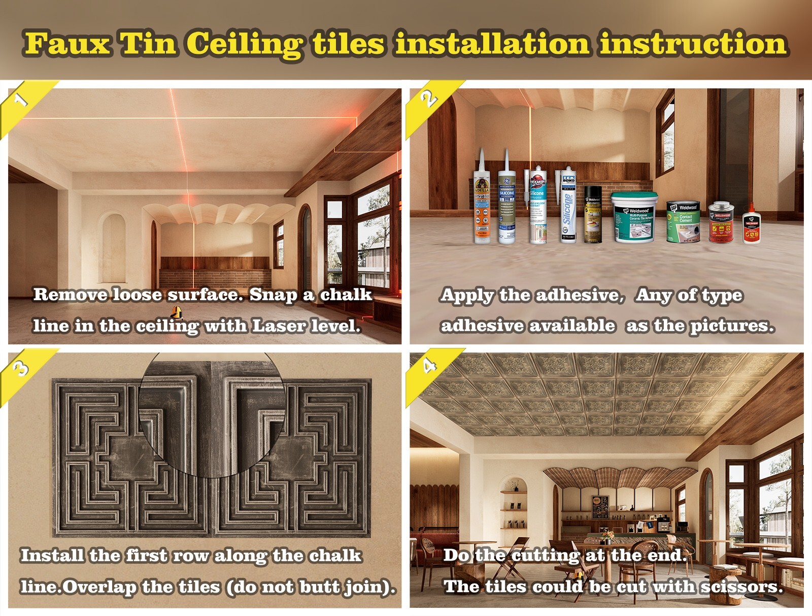 Classic style ceiling tile smoked gold groggery decor wall panel PL19 10pcs/lot