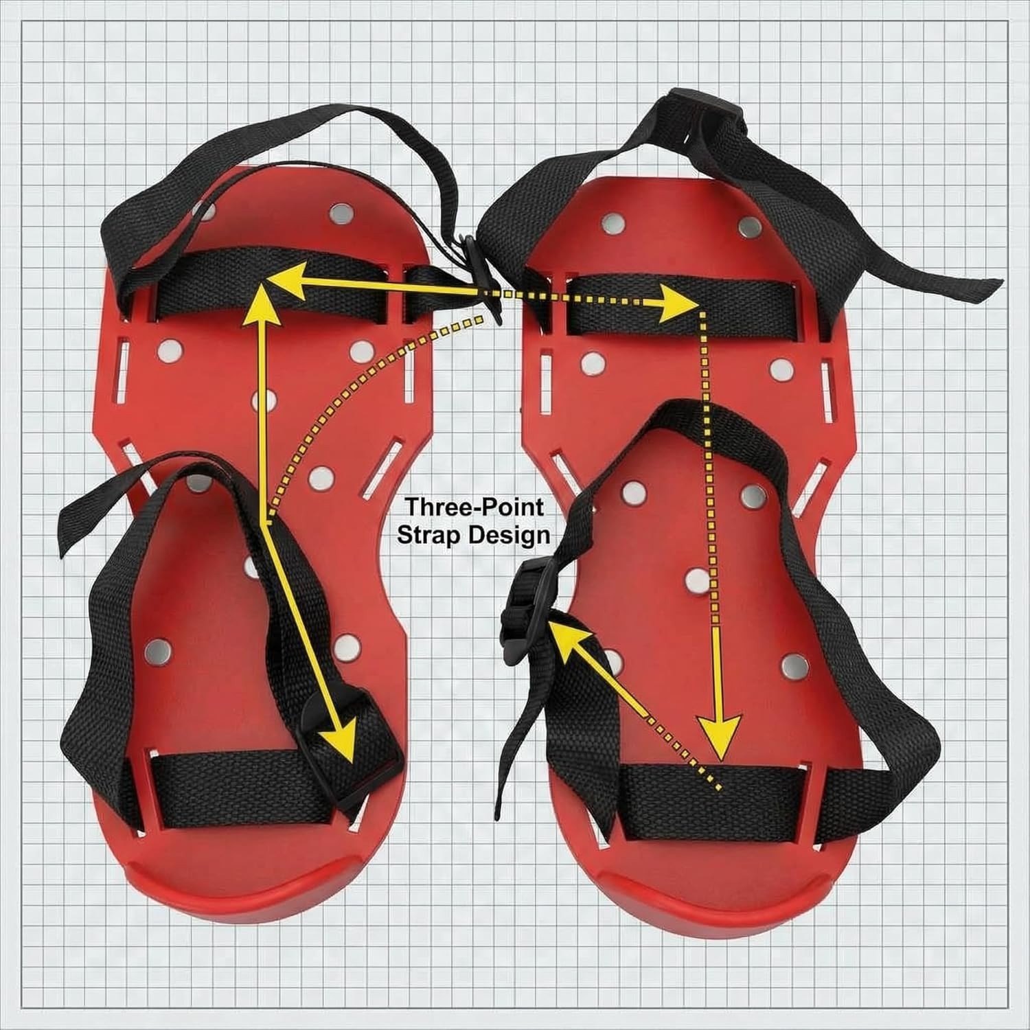 Gunite Spiked Shoes with 3/4″ Short Spikes for Epoxy Floors & Overlay Work