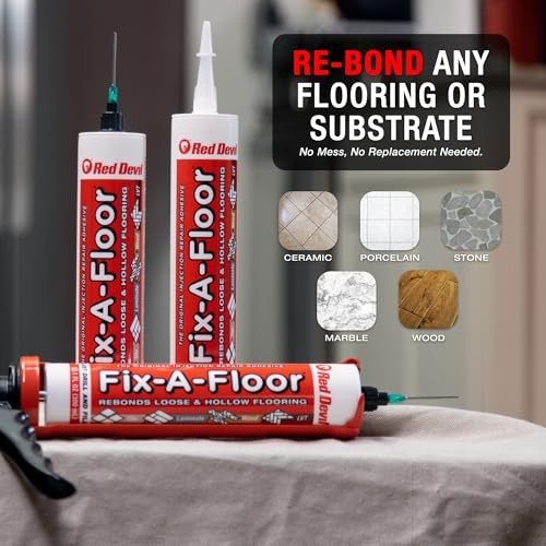 Loose Tile Repair Adhesive for Porcelain, Ceramic, Marble & Wood Floors – 1 Gall