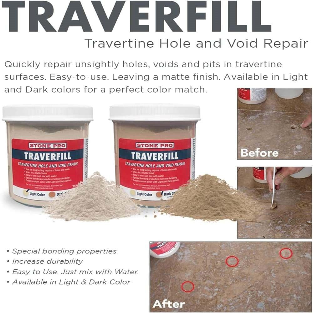 Stonepro Traverfill Travertine Hole Filler Dark 1Lb