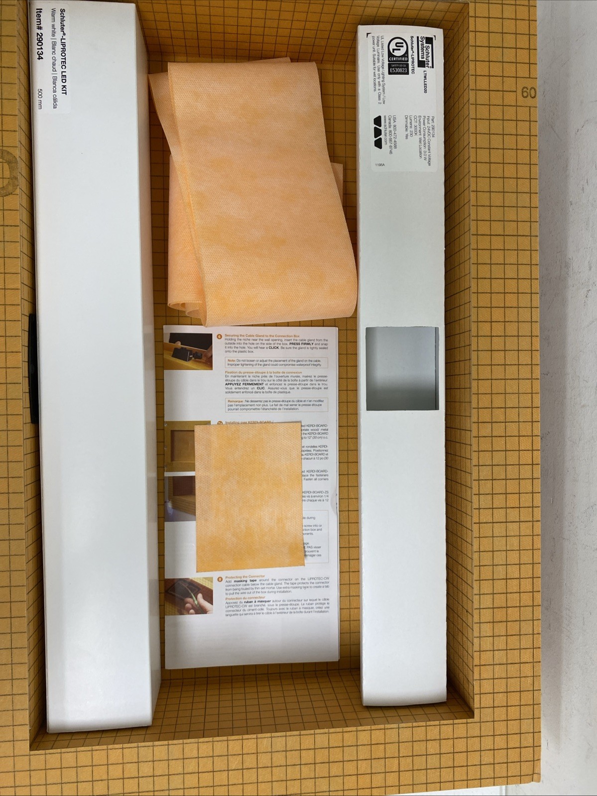 Schluter KB12SNLT4WWF KERDI-BOARD-SNLT 20″x12″ Shower Niche w Liprotec LED Light