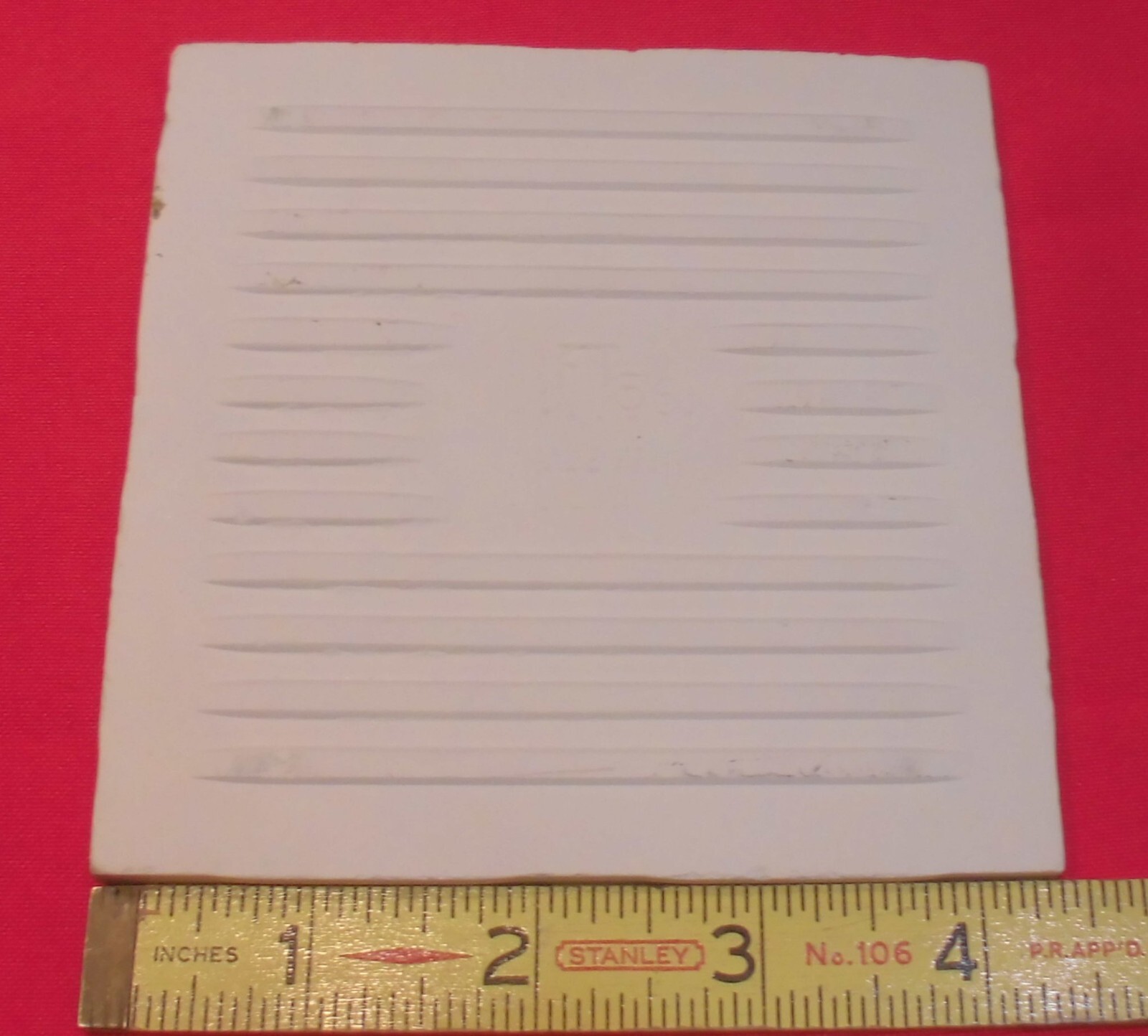 1 pc. French Provincial -Off White: Bumpy Matte Ceramic Tile 4-3/8″ Florida Co.
