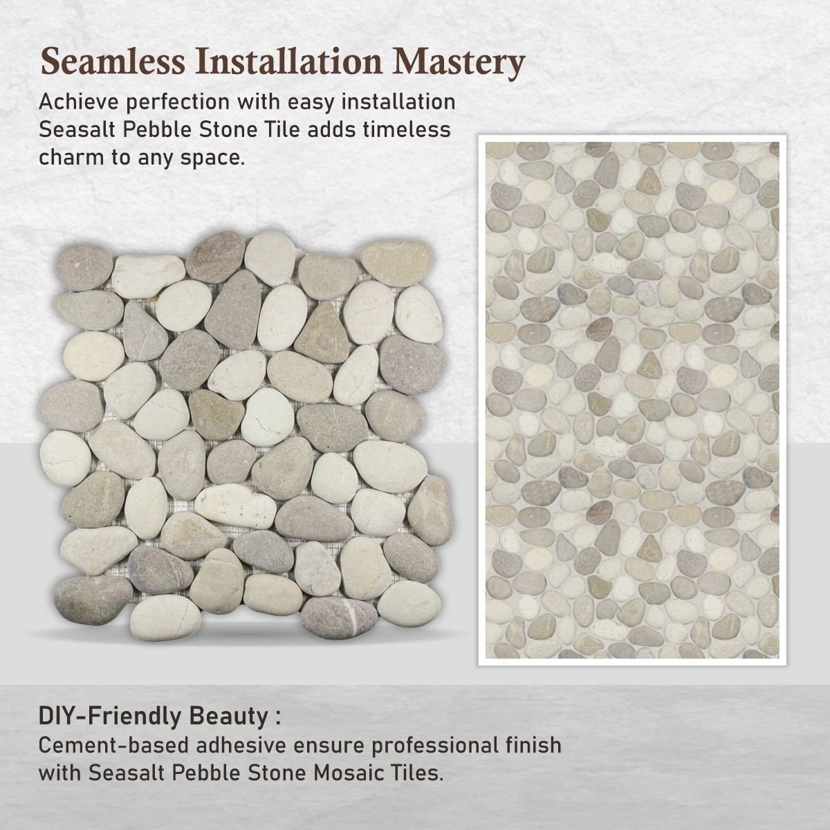 Seasalt Pebble Natural Stone Mosaic Wall & Floor Tile ($11.50/SqFt)
