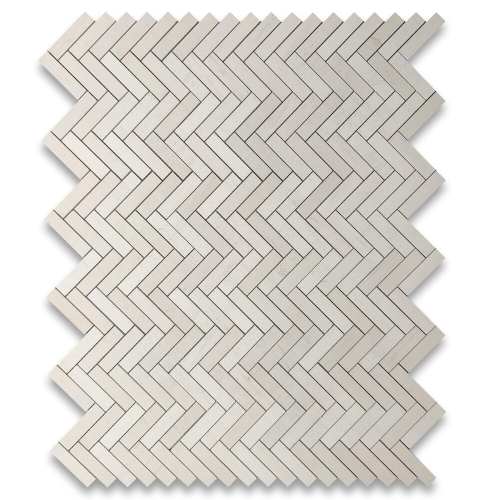 H7FXH Golden Beach Moleanos Beige Limestone 1×4 Herringbone Tile Honed
