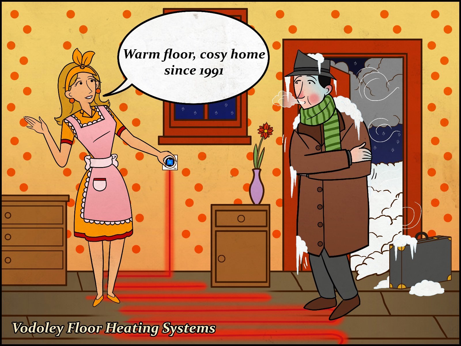 SMART Electric Floor Heating cable syst. 150-190sq.ft (14-18sq m)230V warm tiles