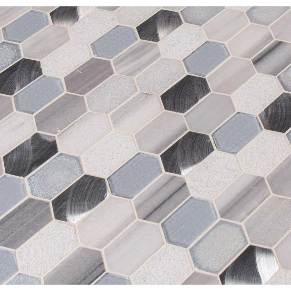 Harlow Picket 11.5 In. X 12.4 In. X 8 Mm Textured Multi-Surface Mesh-Mounted Mos