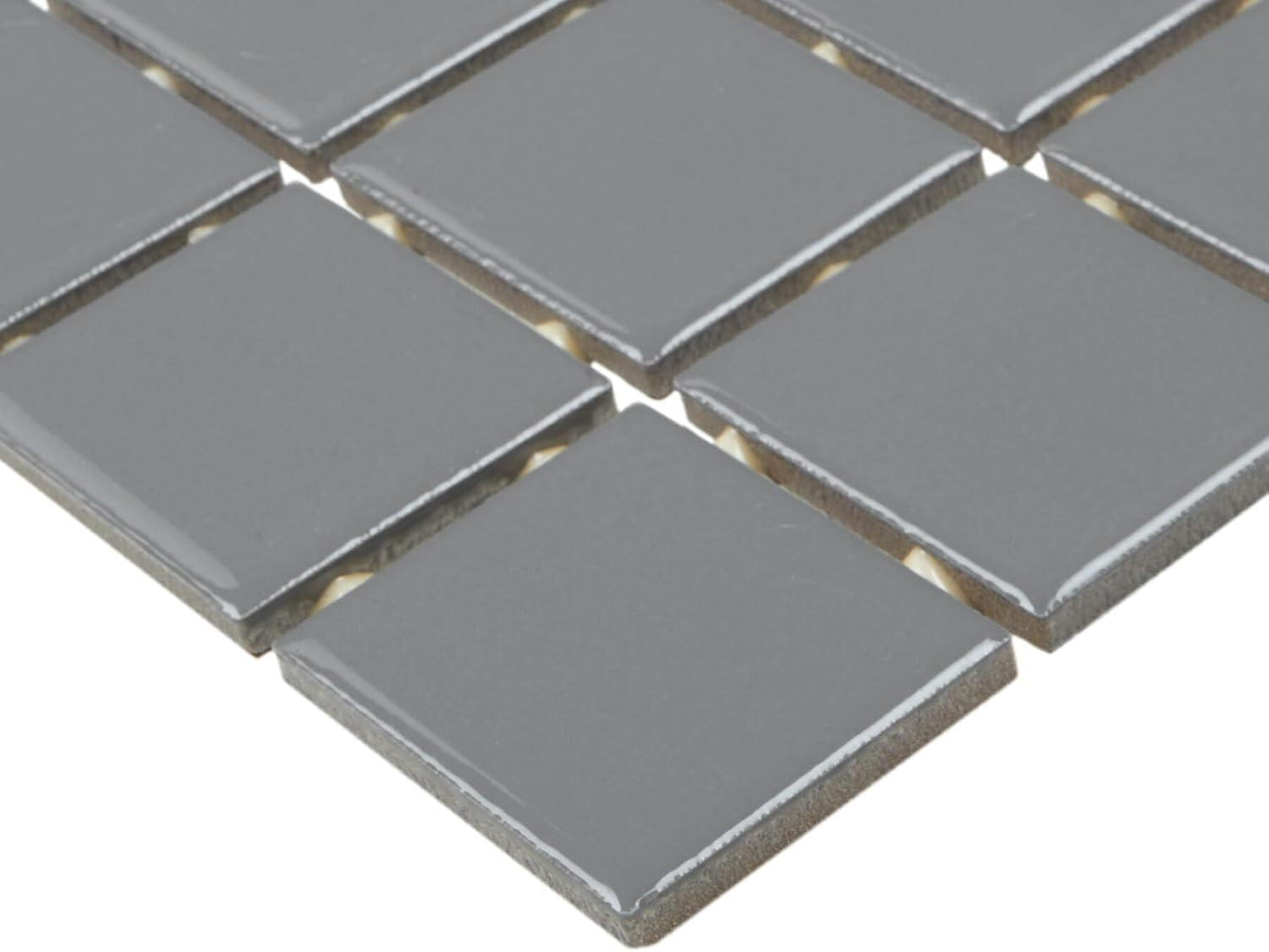 Suede Gray 2″ Ceramic Mosaic Tiles for Backsplashes & Accents – 12 PC Carton