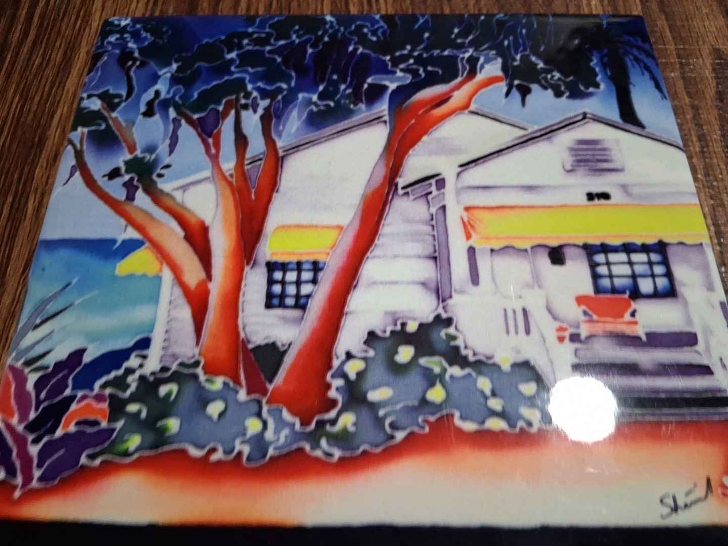Tile Art The Island Home Sherrill Schoening Tropical Decor Kitchen Bath 10″x8″