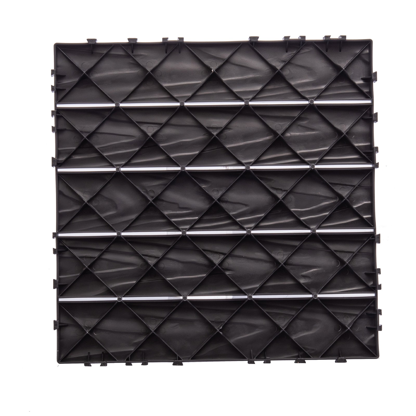 68-Pack 11.42″x11.42″ Plastic Interlocking Deck Tiles 61.60 Sq.Ft