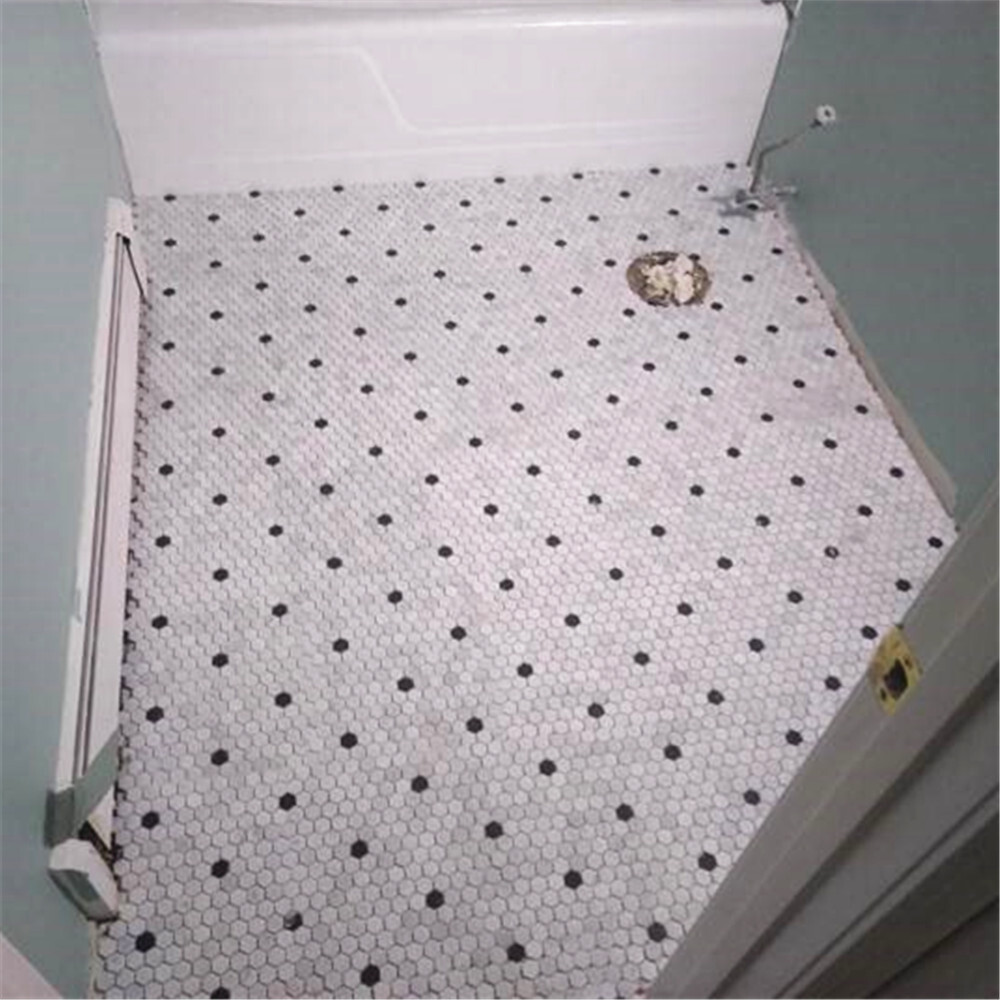 C31XH Carrara Marble 1″ Hexagon Tile Venato White Carrera Mosaic Honed