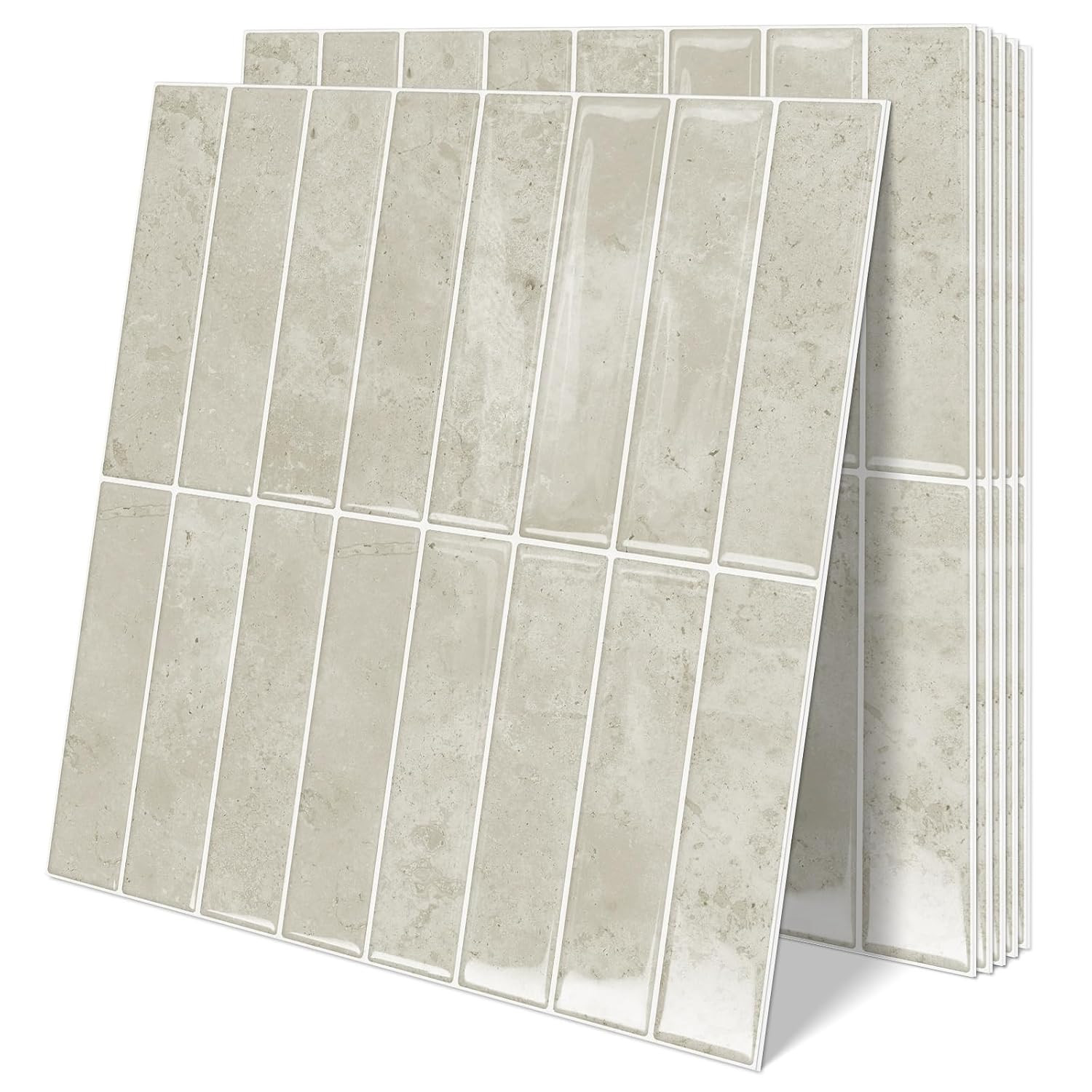 10 Sheets Upgraded Thicker Design Subway Tile Peel and Stick Backsplash | 12”×12