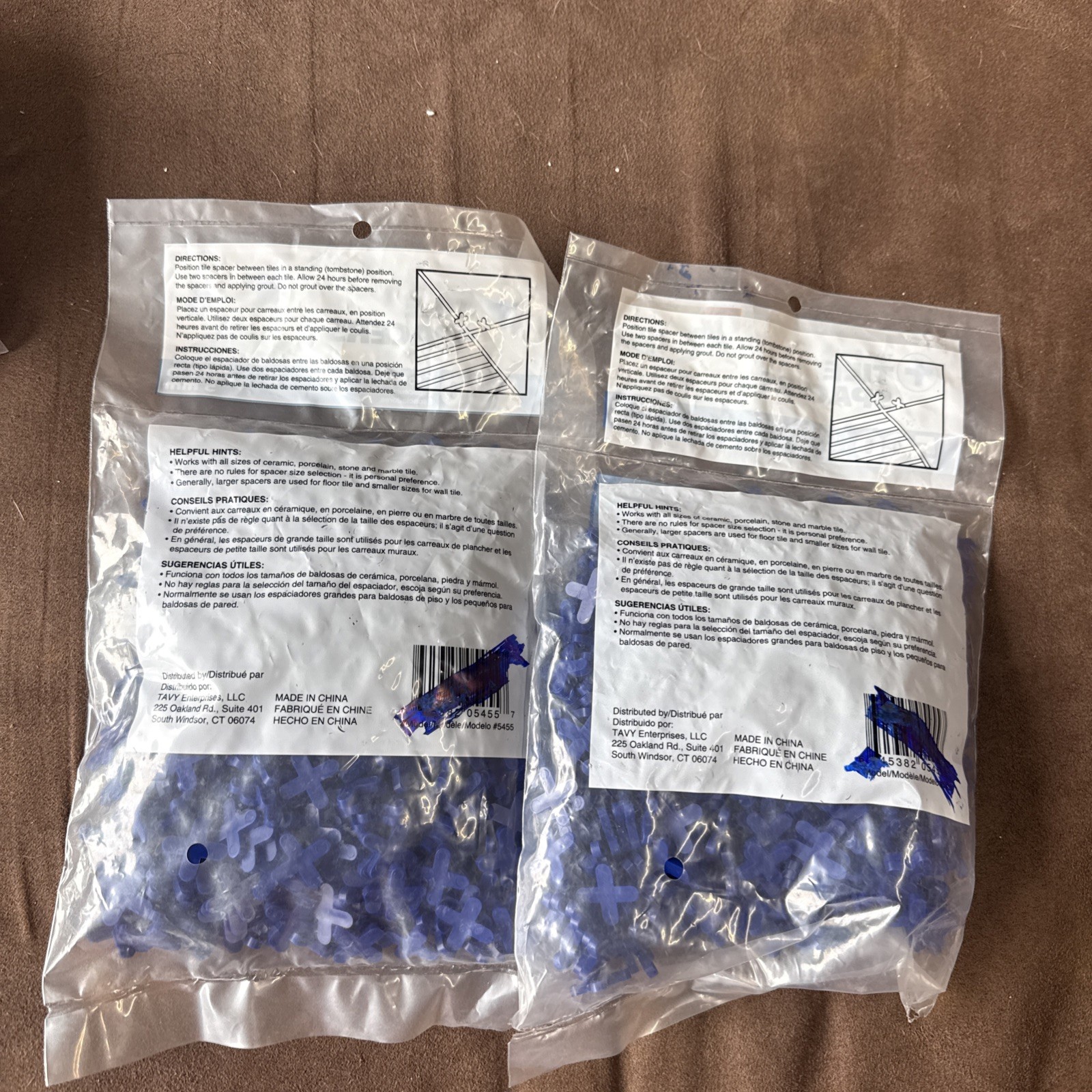 2 PACKS of 500 (1,000 Toal) + Cross + Rubber Tile Spacer TAVY Basix 3/16″ 5mm