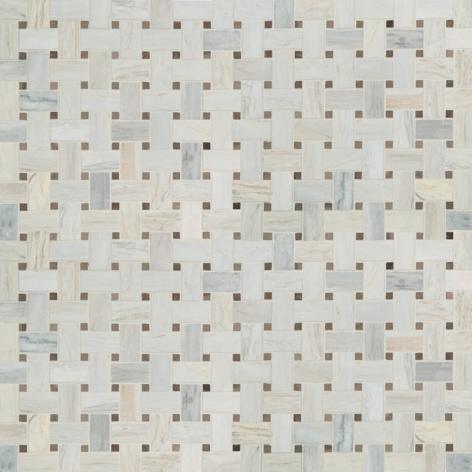 Ackland AKM-S-1X2WVP-CA 12″ x 12″ Marble Basketweave Wall Mosaic – Auralie