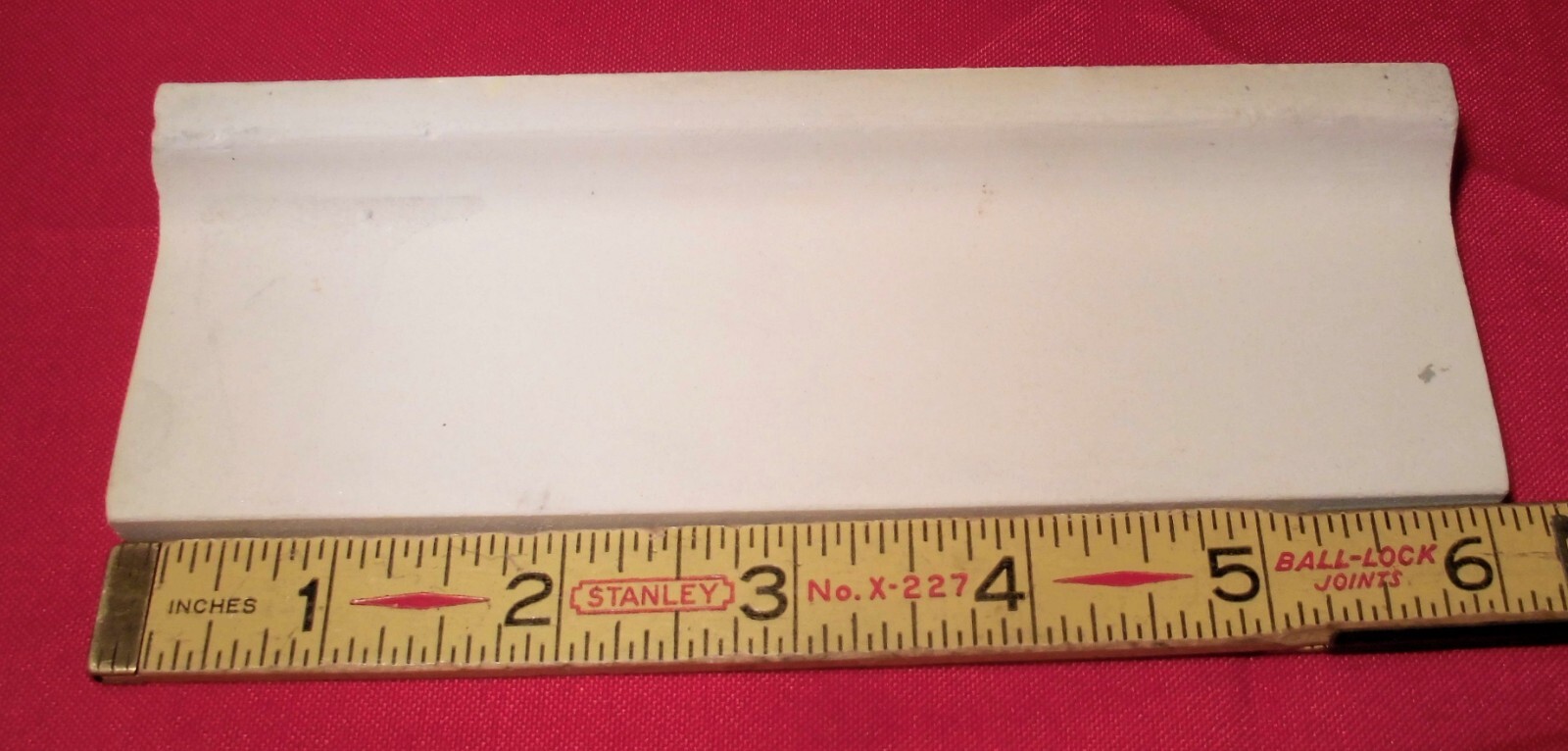 1 pc. *Stardust Yellow* Ceramic Tile; 2″ X 6-1/8″ Radius Bullnose; by Robertson