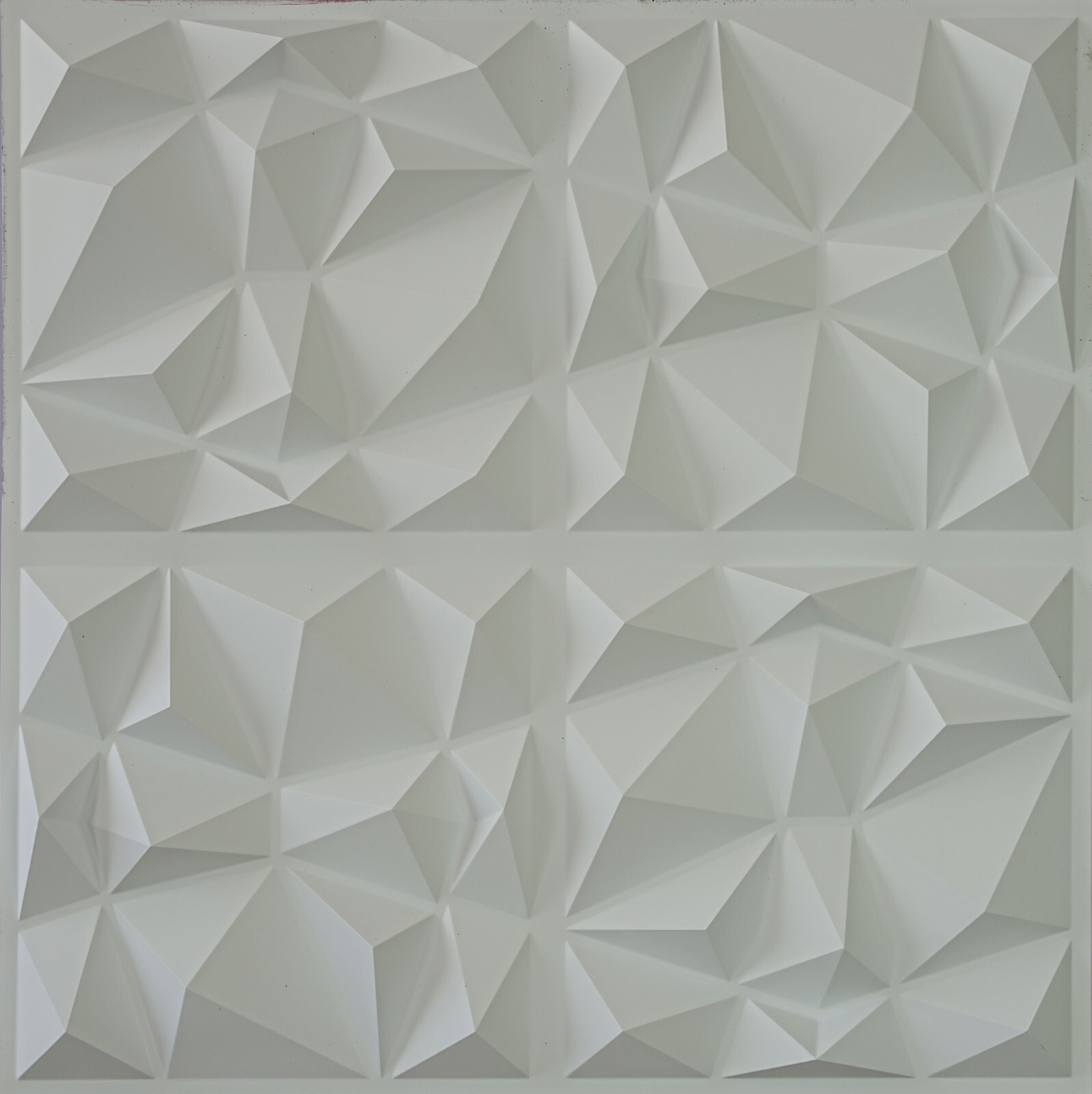 3D Embossed Wall Panels Modern designs Tiles PLM101 White matte 10pcs