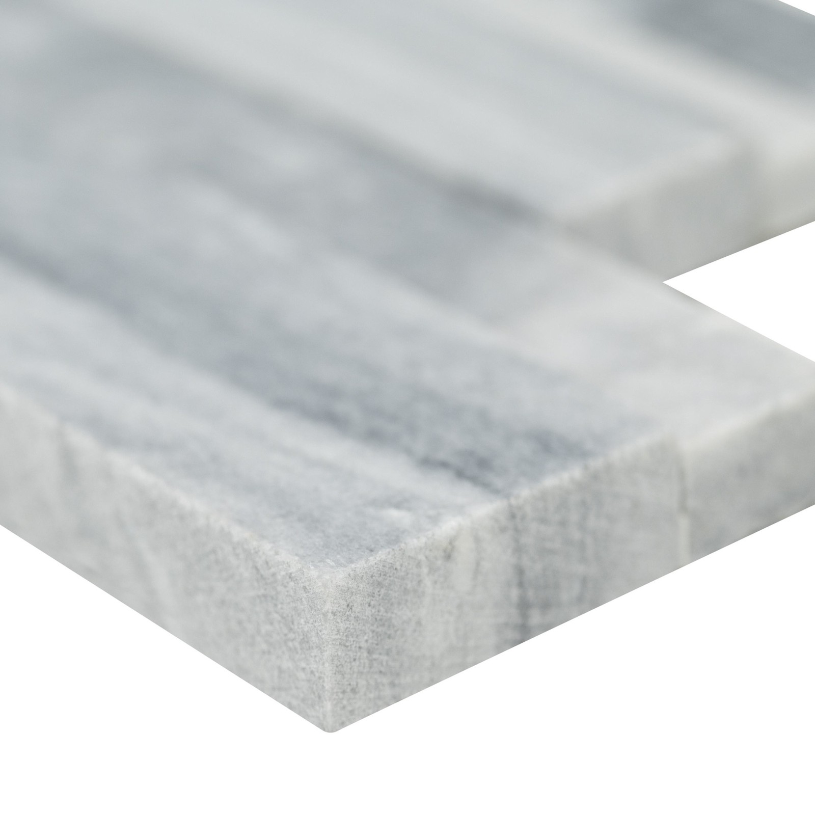 Ackland AKPLPM6X24H-3D-CA 6″ x 24″ Marble Hardscape Wall Tile – – Auric White