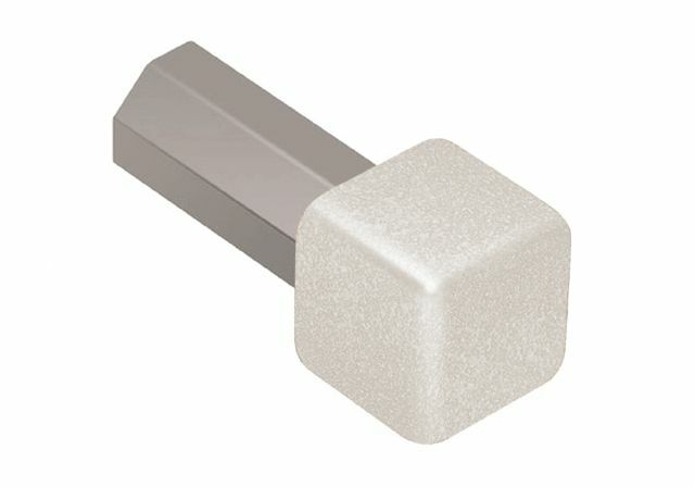 Schluter QUADEC In/Out Corner 1/2″ Aluminum Ivory Finish EV/Q125TSI