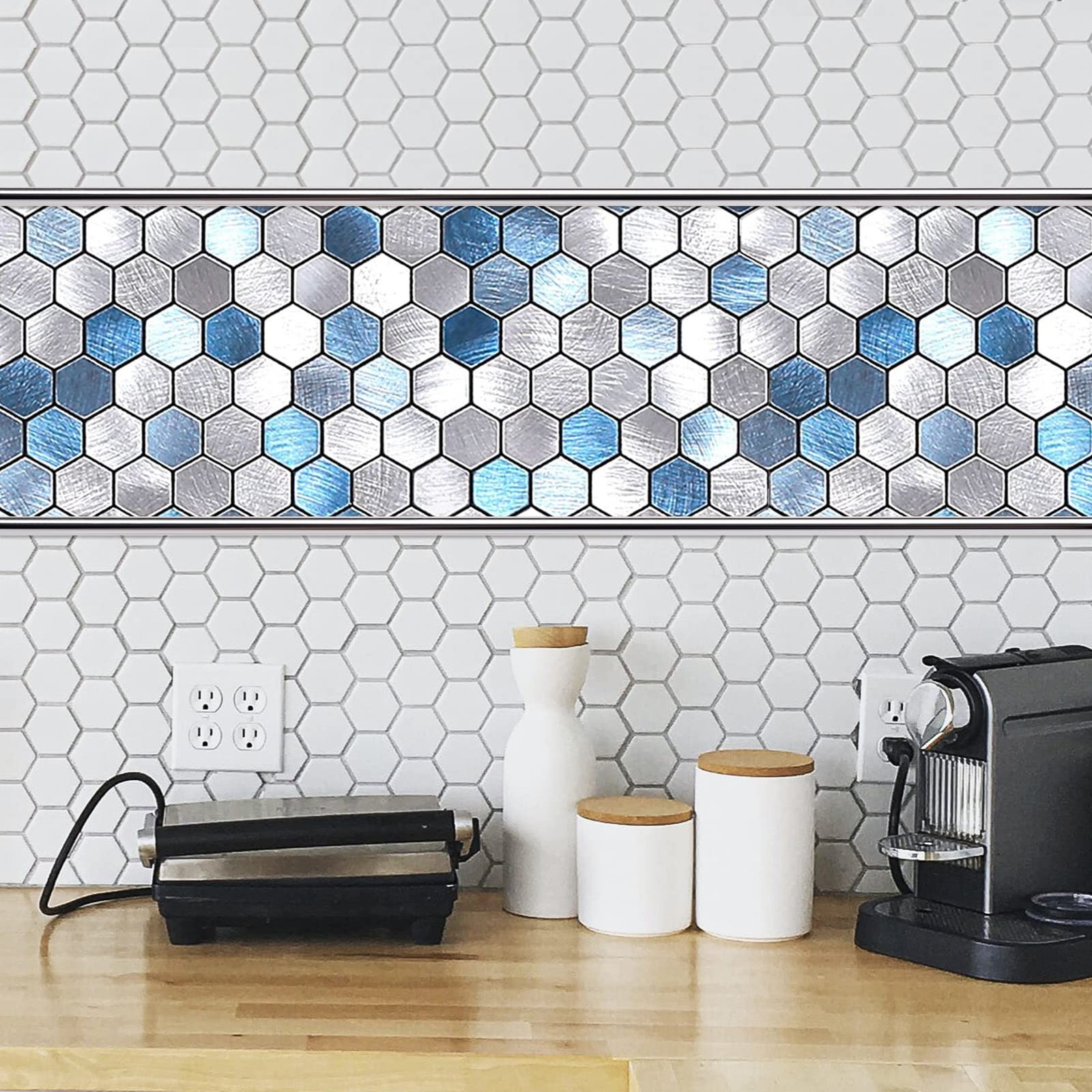 Art3dwallpanels 10 Ft Flexible Peel and Stick Trim Molding for Backsplash Tile E