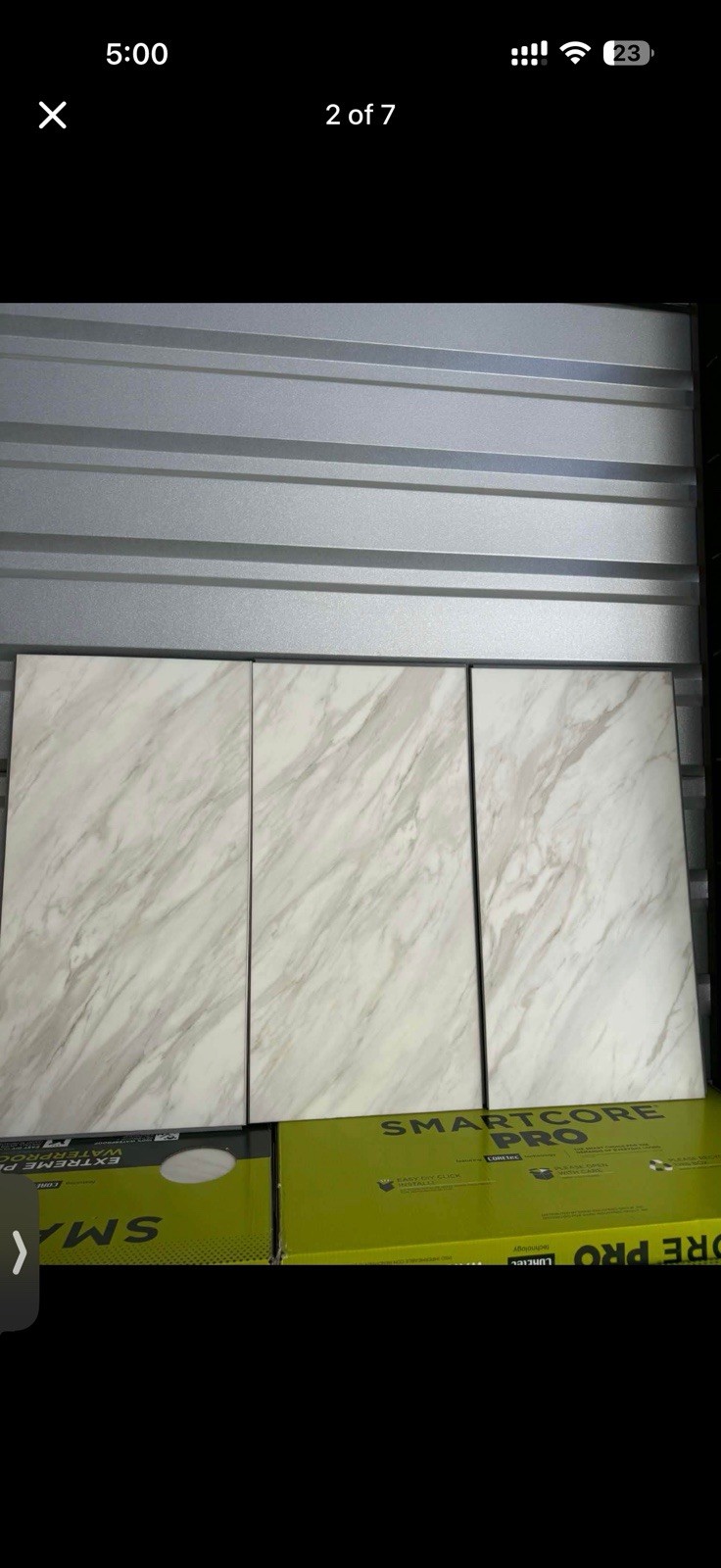 SMARTCORE Floors Gardena Marble Waterproof Vinyl Tile Flooring 20 Mil 7 Cases