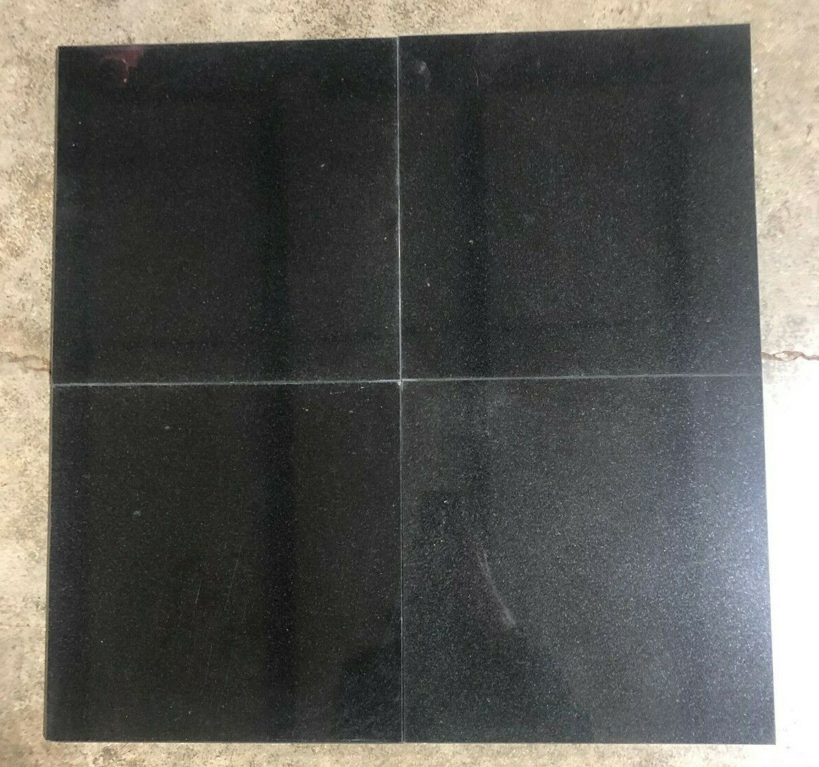 12×12 Black Granite Tile Kitchen Floor Remodel Tile (BOX OF 5) T-46