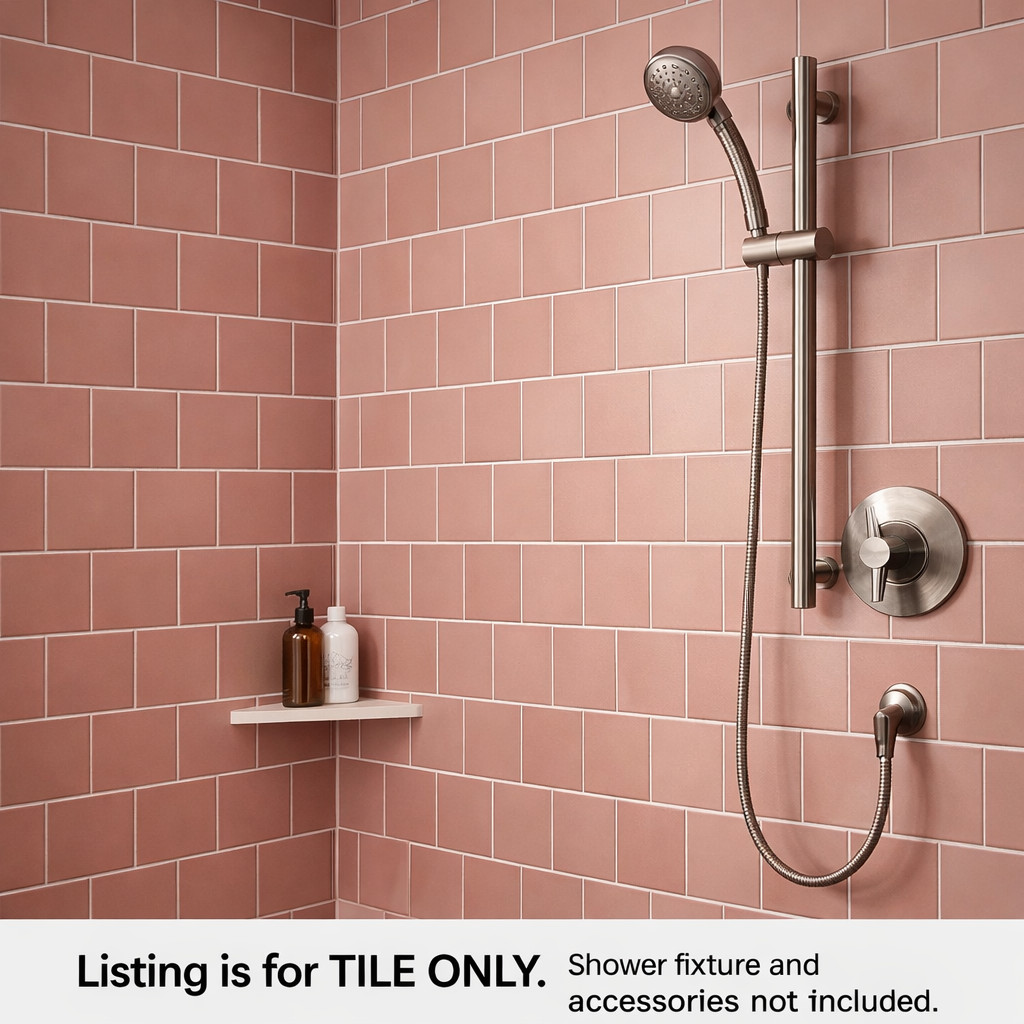 Pink Matte Wall Tile 4×4 Border Mosaic Bathroom Ceramic C#690-535 10 SQ FT
