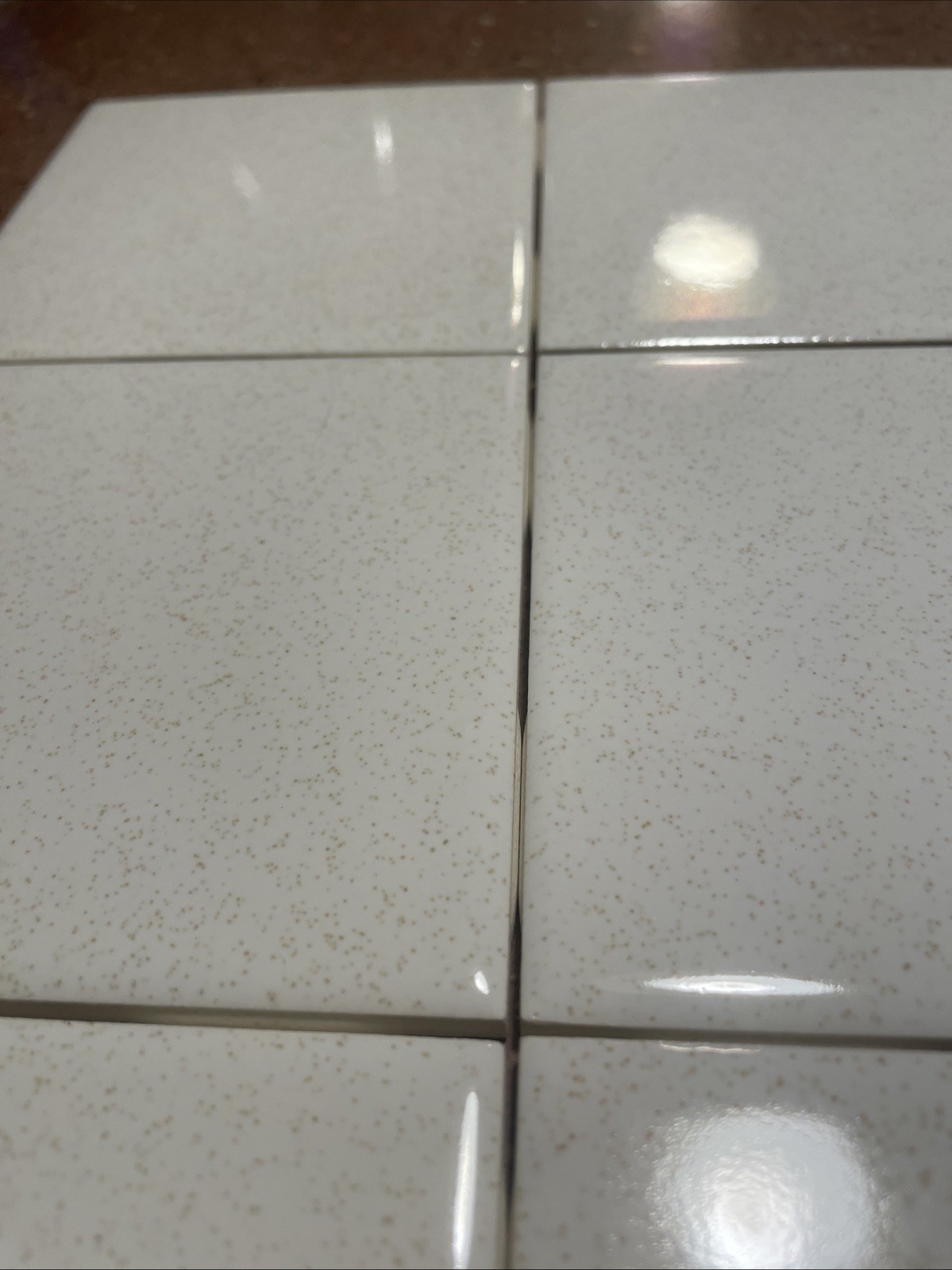 1 Wall Tile USA 4-3/8″ Vintage Gloss Brown Speckled Oatmeal