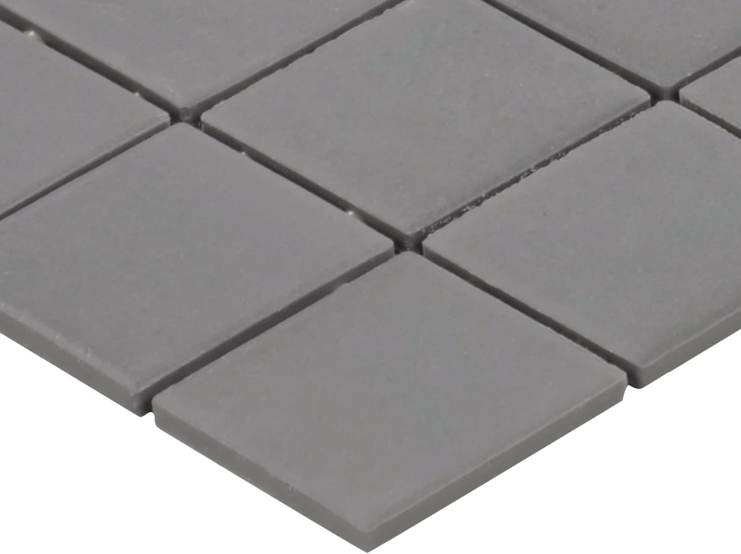 Matte Gray 2″ Porcelain Mosaic Tiles – 12 PC/Carton for Floors & Walls