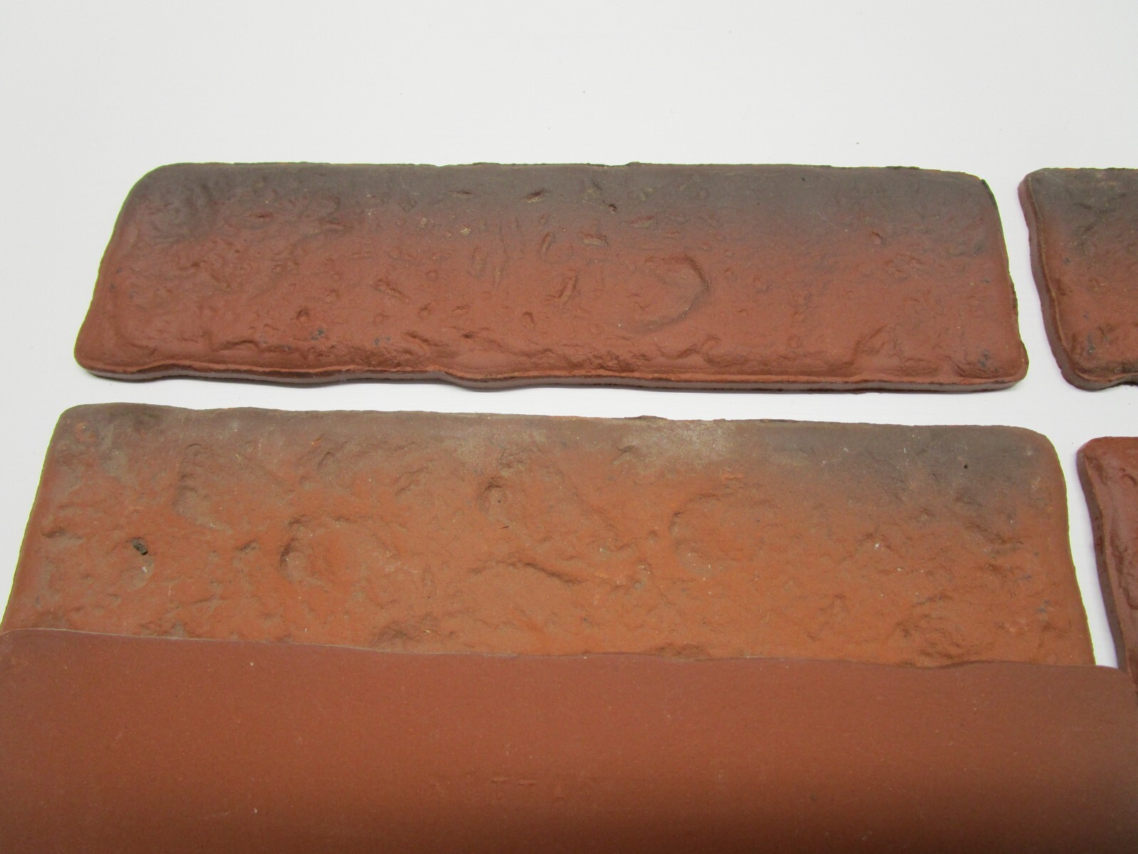 Lot of 54 Brick Faces Nittai Japan Terra-Cotta Ceramic Clay 8″ x 2″ Vintage MCM