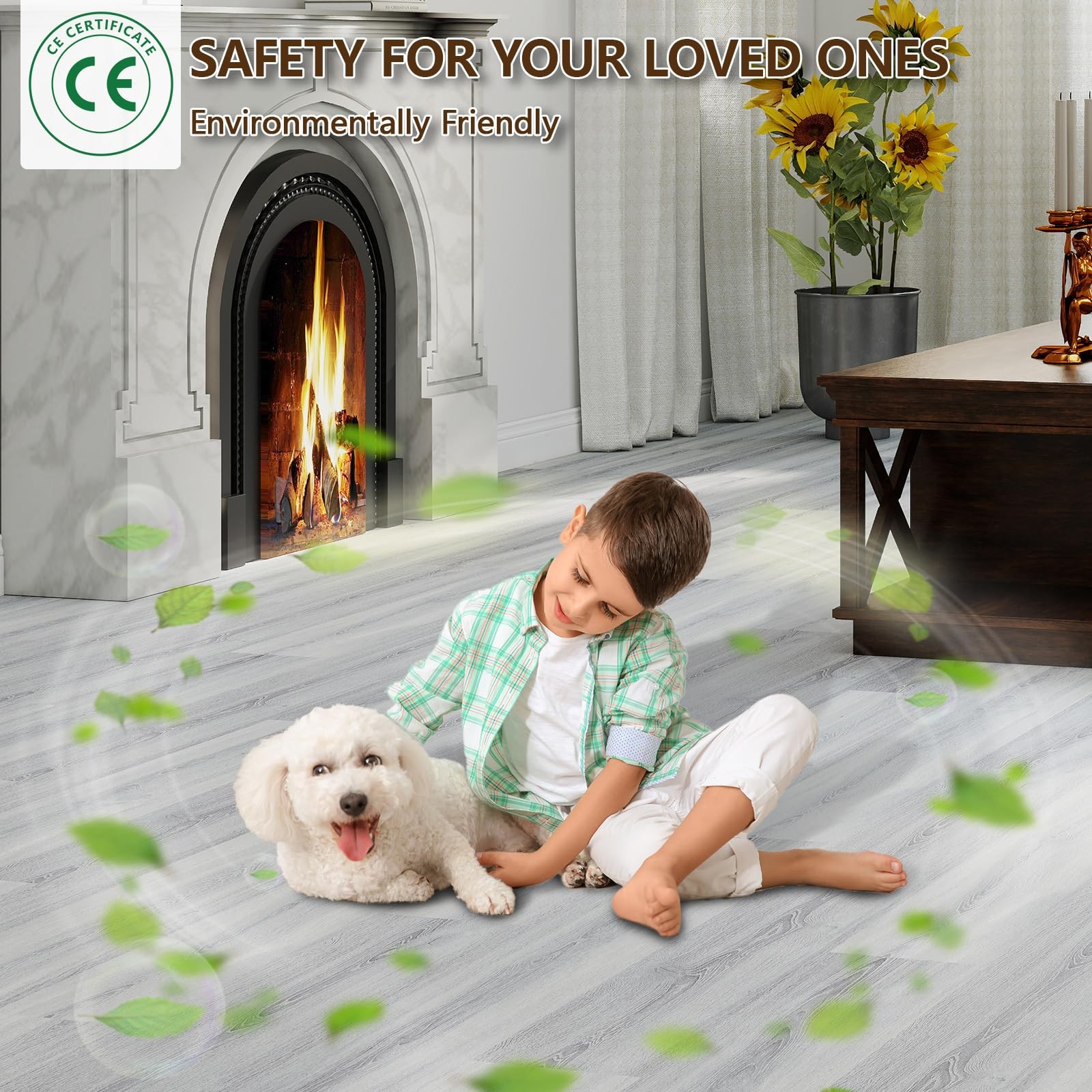 Peel and Stick Floor Tile, 36-Pack 36″x 6″ Dusty Grey Wood Grain Sticky Tiles…