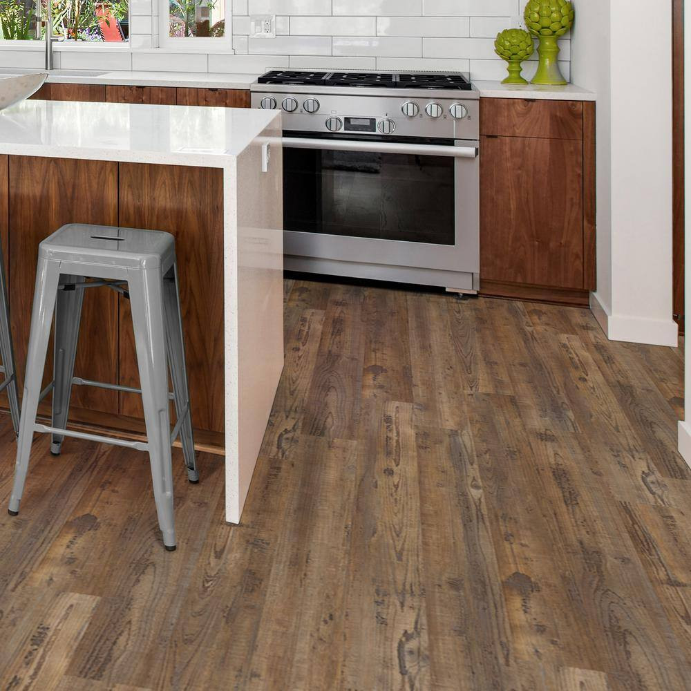 Aged Hickory 3/4 In. Thick X 2 3/4 In. Wide X 94 In. Length Luxury Vinyl Stair N