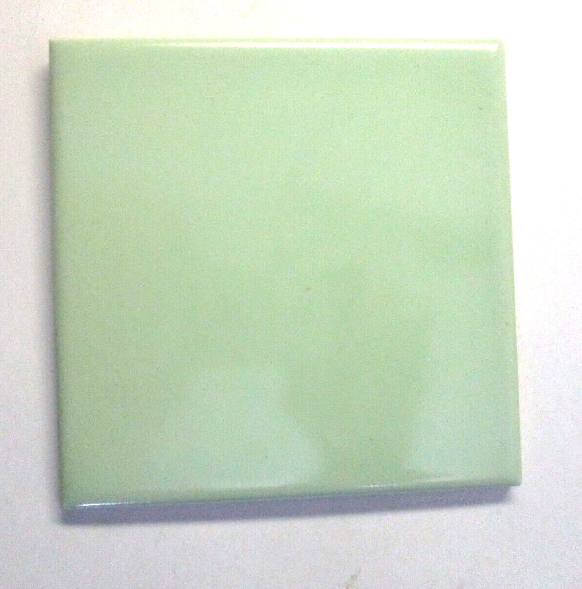 1 Wall Tile Atco USA 4-3/8″ Gloss Light Pastel Green Ceramic 1950s Retro Vtg MCM