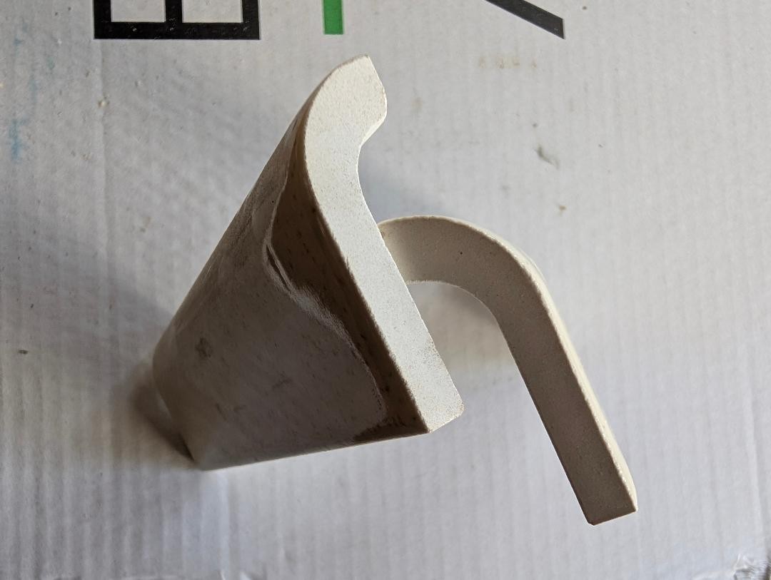 2 pieces Ceramic Tile Bullnose A4200 mud cap D127 Desert Sand Beige Gold specks