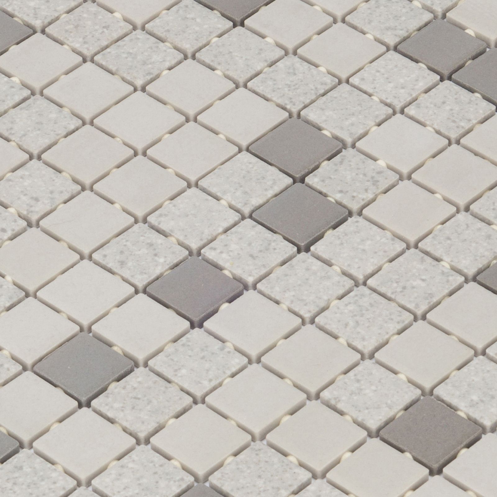 Ceramic 1″ x 1″ Grid Gray Earth Tone Mosaic Tile Backsplash Bath Shower TDH96MDR