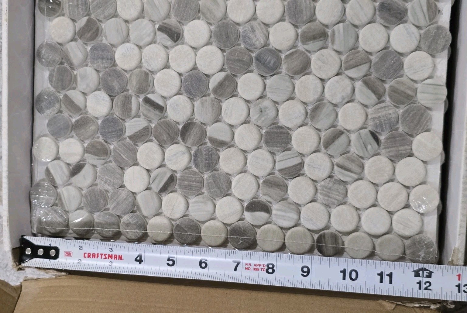 Glazzio Pixels Series Mosaic Round Tile Dotted Blend PX-784 Lot Of 7 Sheets New