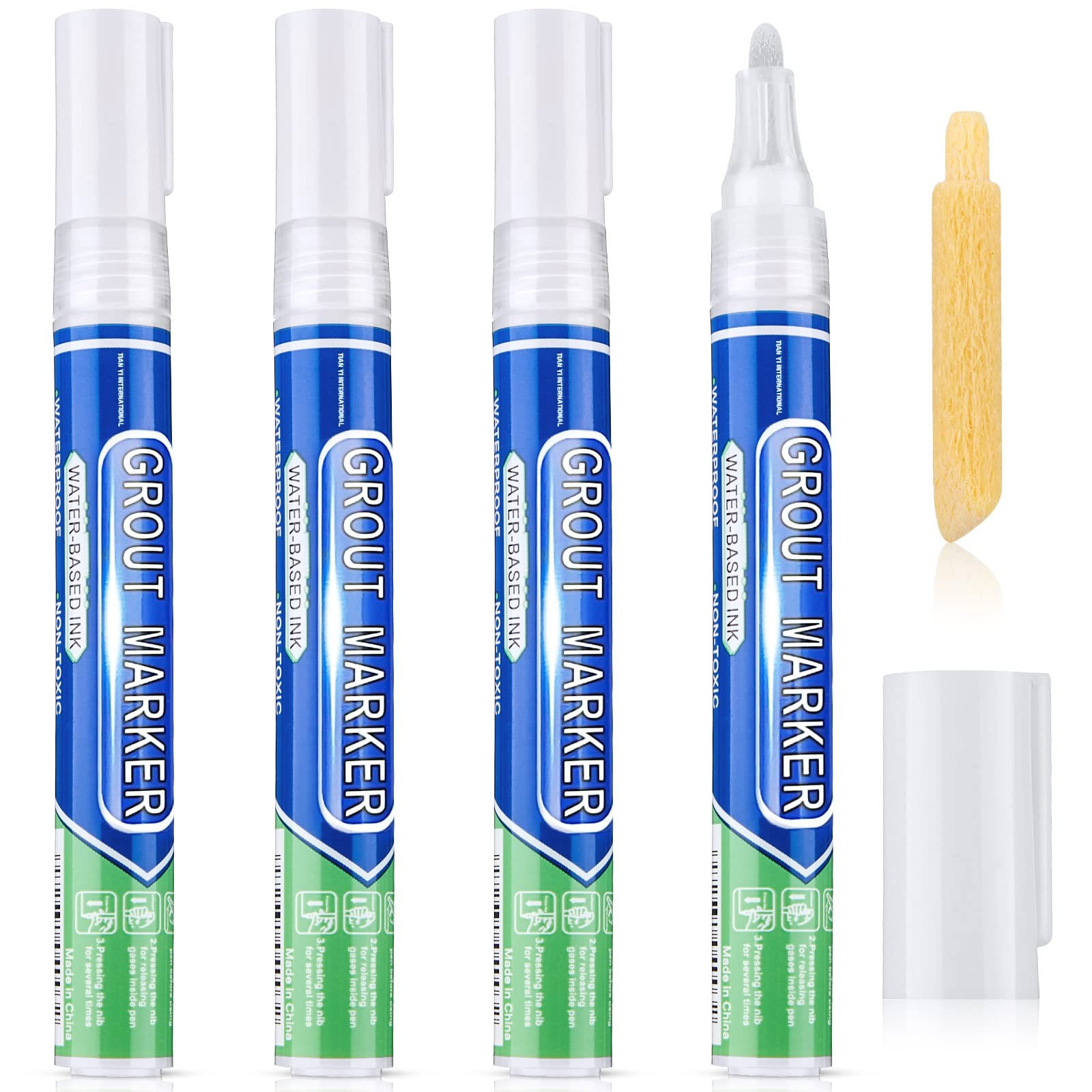 Zonon Grout Wall Pen Tile Paint Markers Repair Sealer for White