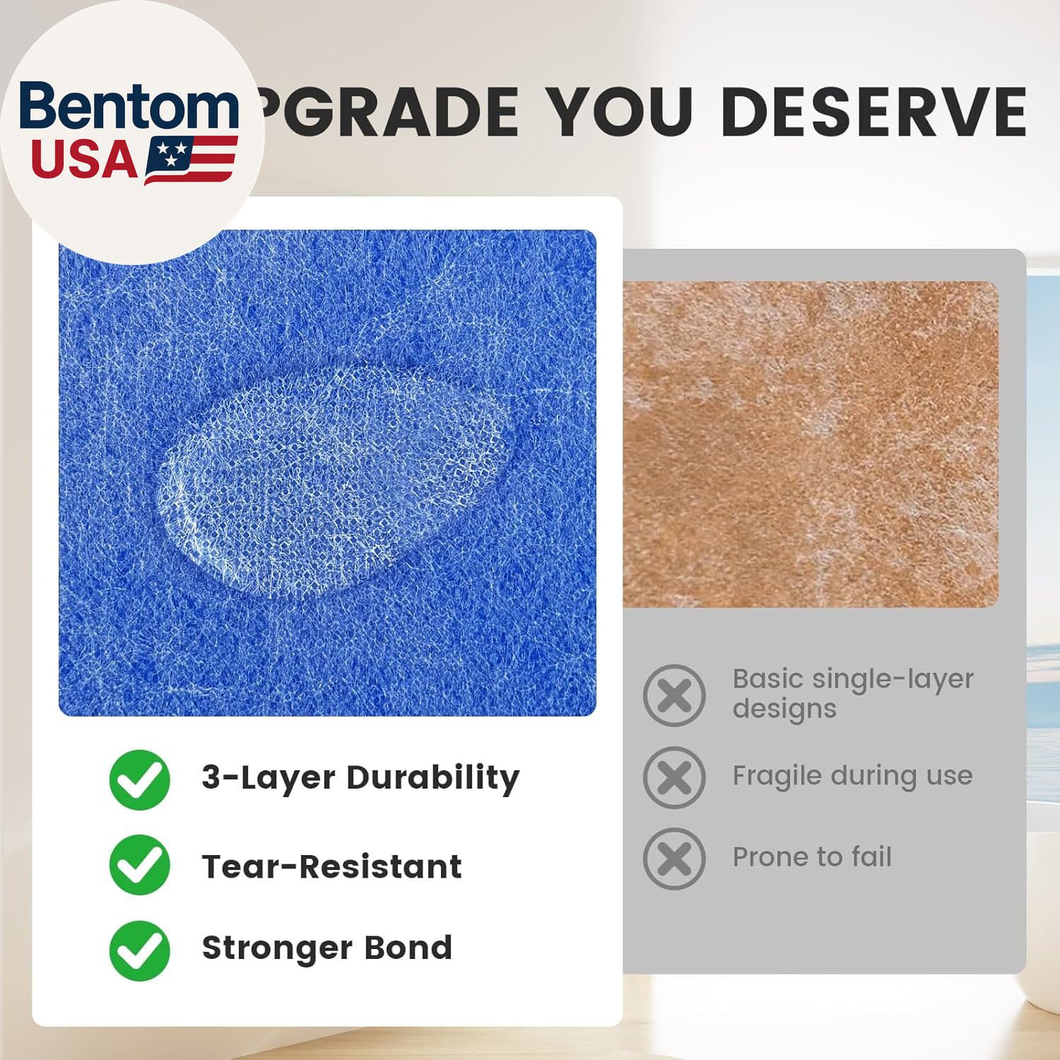 MAXKSOKO 98.4Ft X 5In Upgraded Waterproofing Membrane Band 41 Sq Ft, PE Fabric W