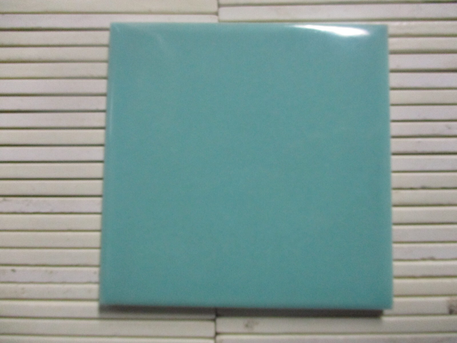 1 Wall Tile Atco USA 4-3/8″ Sq. Aqua Green Turquoise Ceramic 1950s Retro Vintage