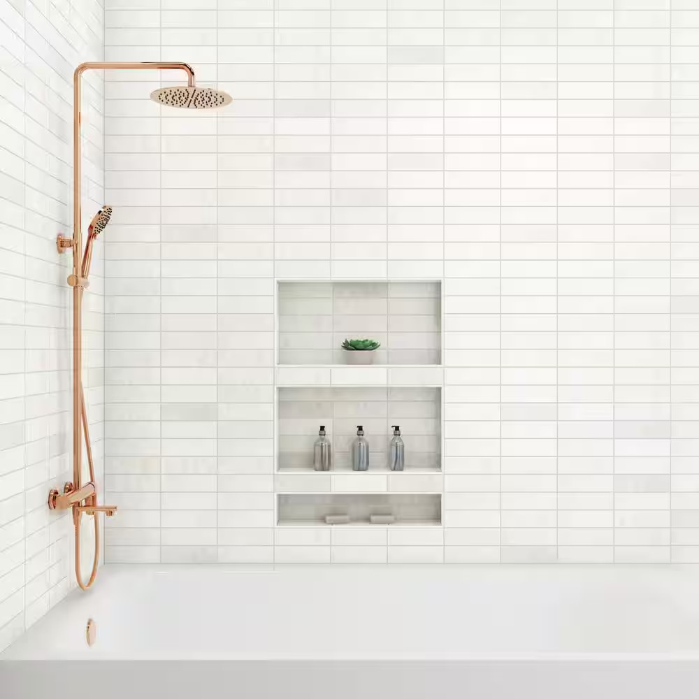 Cloe Subway Glossy White 2.5 In. X 8 In. Handmade-Look Ceramic Wall Tile (10.64