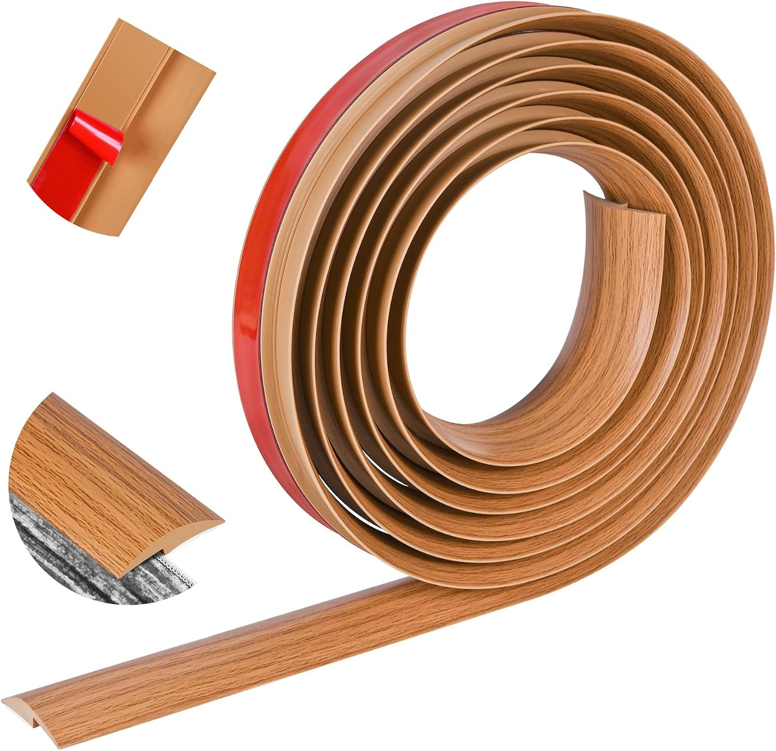 10Ft Carpet to Tile Floor Transition Strip Self Adhesive PVC Threshold Edging