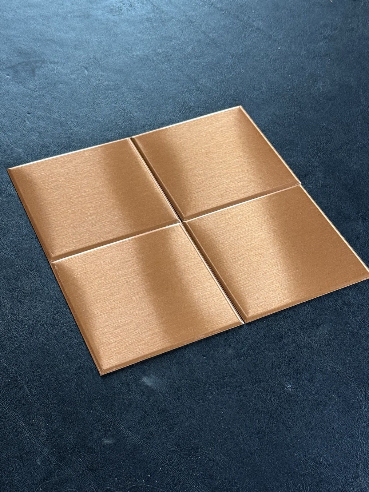 COPPER Square Tile 4×4 inch Vintage Smooth Brushed Kitchen Bathroom Backsplash