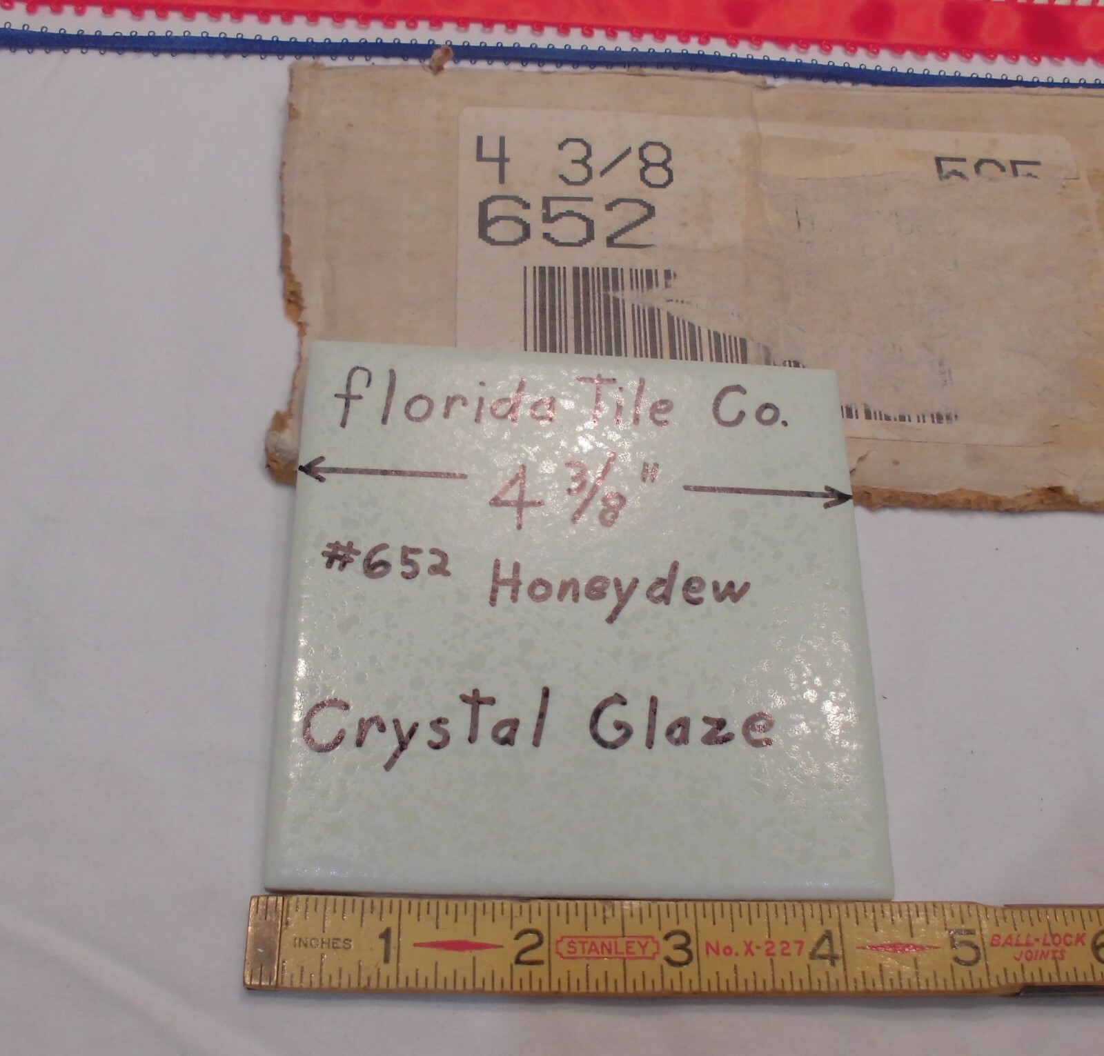 1 pc.*Honeydew-Hint of Green* 4-3/8″ Ceramic Crystal Glazed tiles by florida