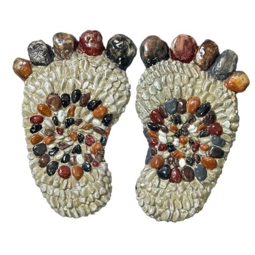 Outdooor Stepping Stones – Decorative Garden Stones for Patio, Big Colorful#A