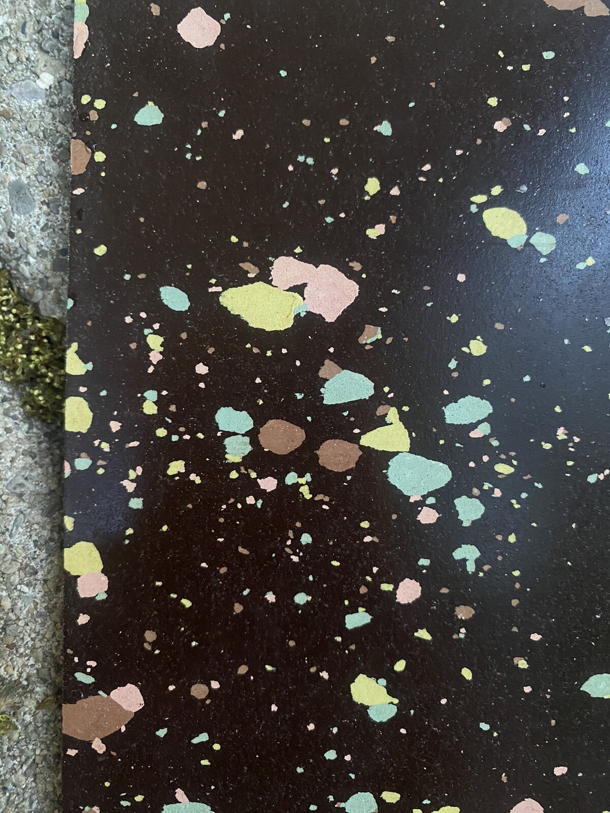 New Old Stock Armstrong Asphalt Tiles Mid Century Brown Terrazzo Pattern