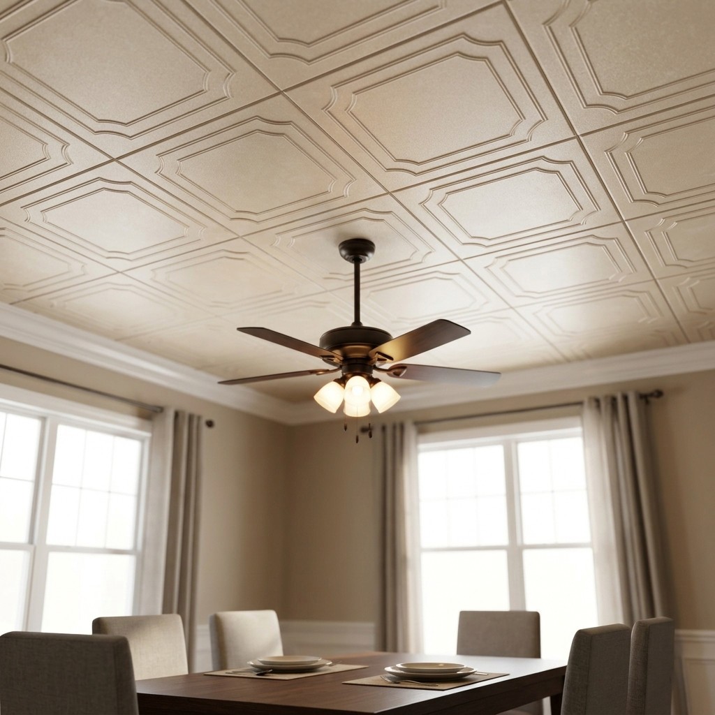 Ceiling Tiles Glue Up Styrofoam 20×20 R8 Onyx Gold Pack of 96pcs 253 sq/ft