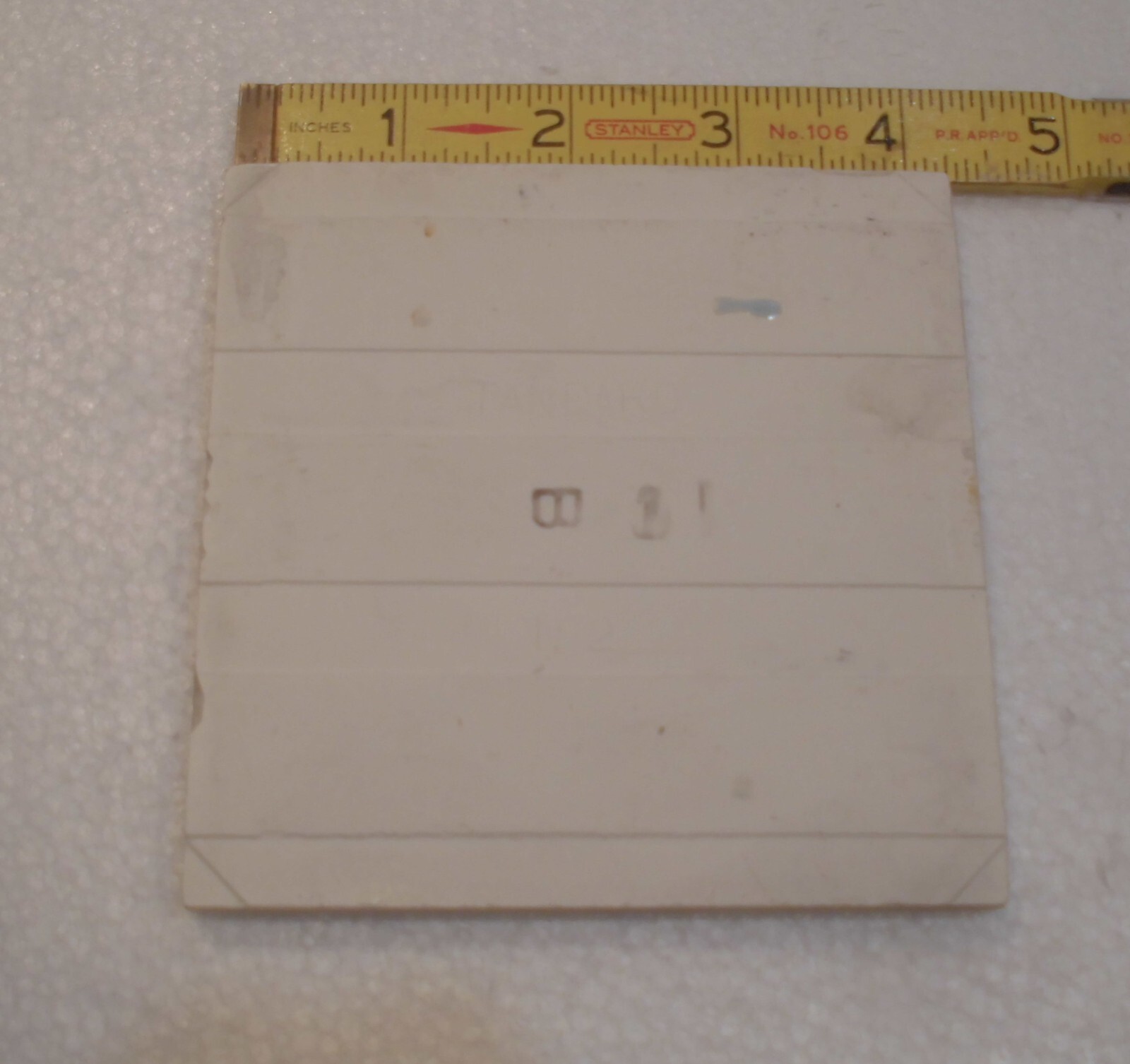 1 pc. Matte Light Blue Ceramic Tile: made by Standard Tile Co. 4-1/4″ NOS
