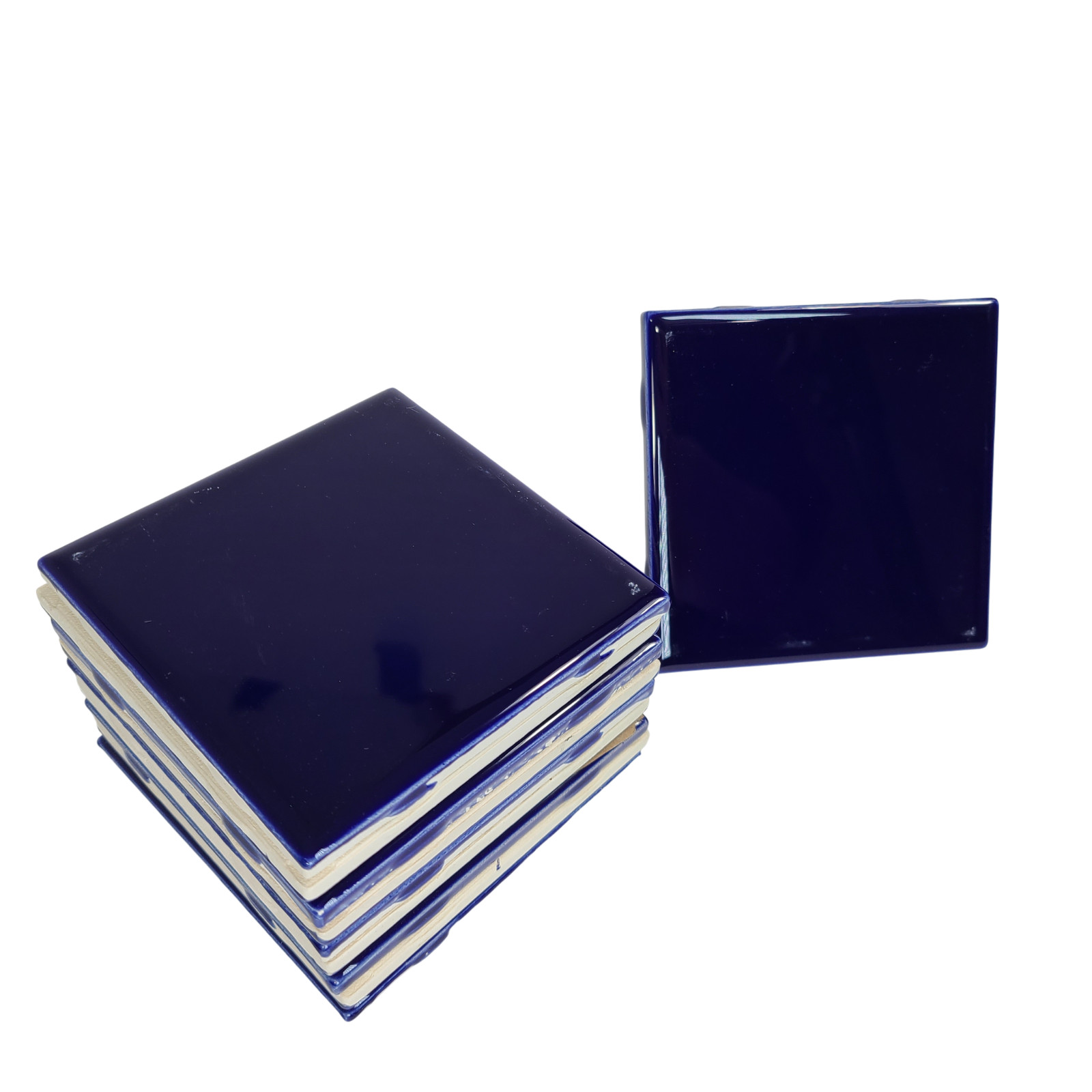 Blue Cobalt Ceramic Tile 4.25 in Subway Square Shower Kitchen Wall Backsplash