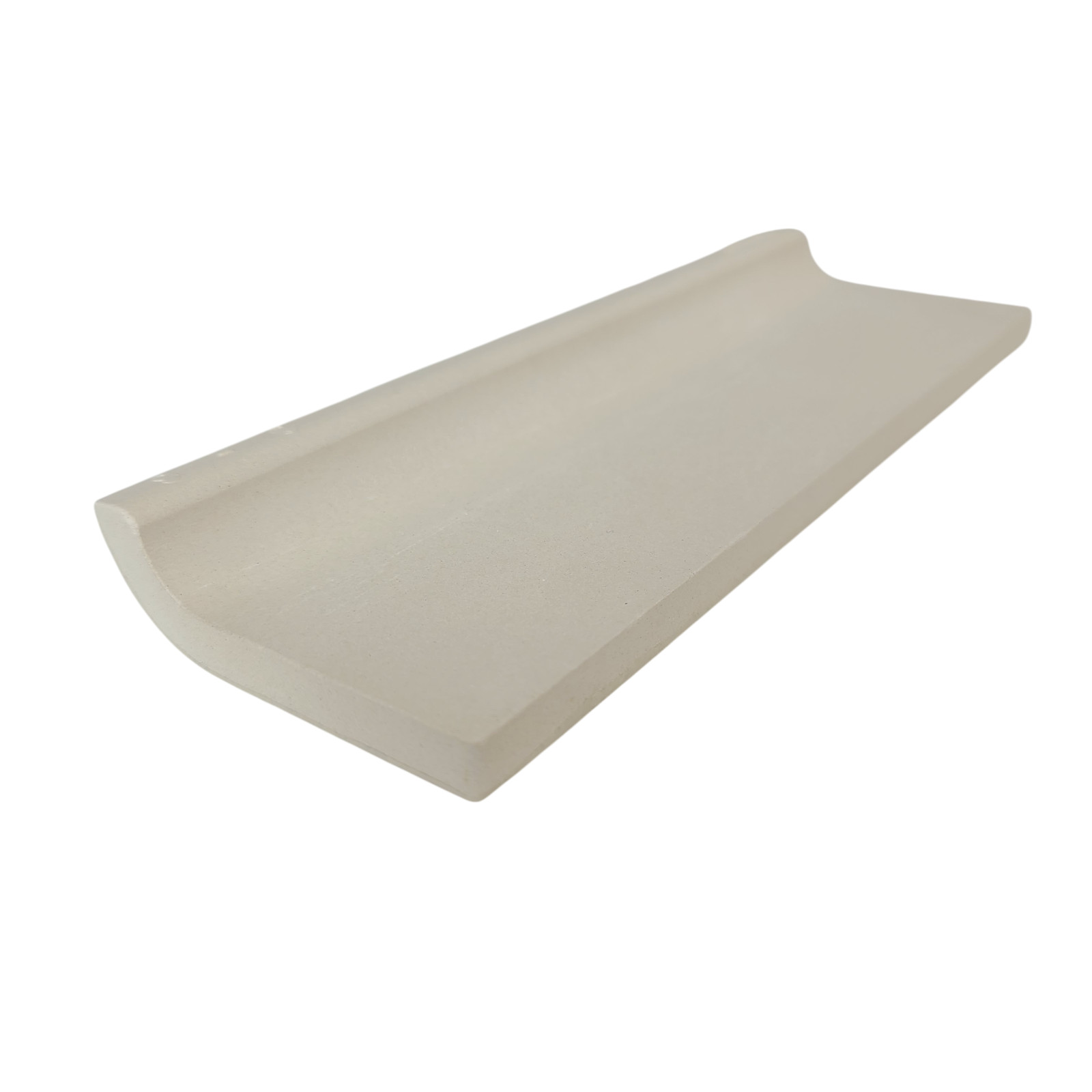 Beige Bone Almond Ceramic Tile Mud Cap 6 x 2 inch Subway Trim Classic Color 006