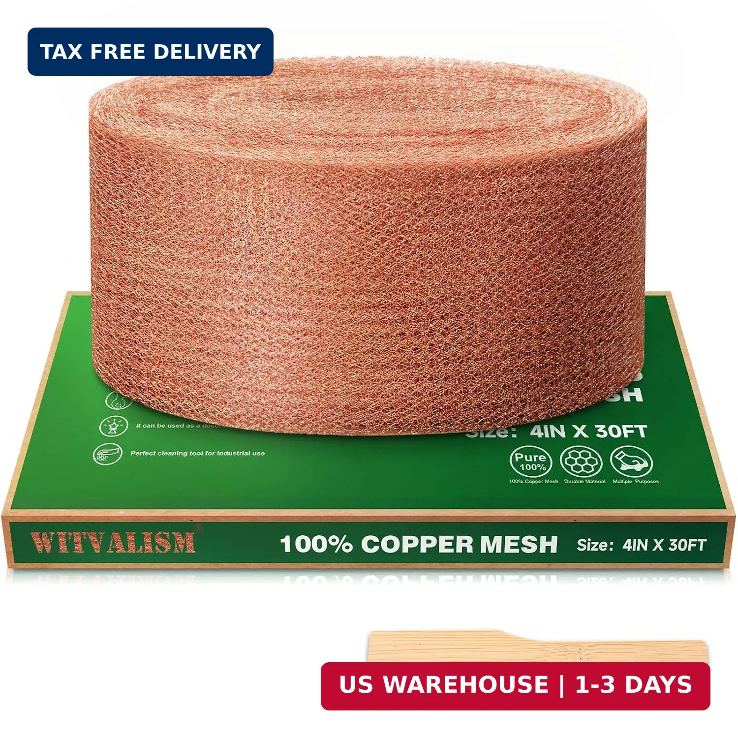 5th Gen Copper Mesh Rodent Control Set, 4in x 30ft Premium Pure Copper Wool | Ru
